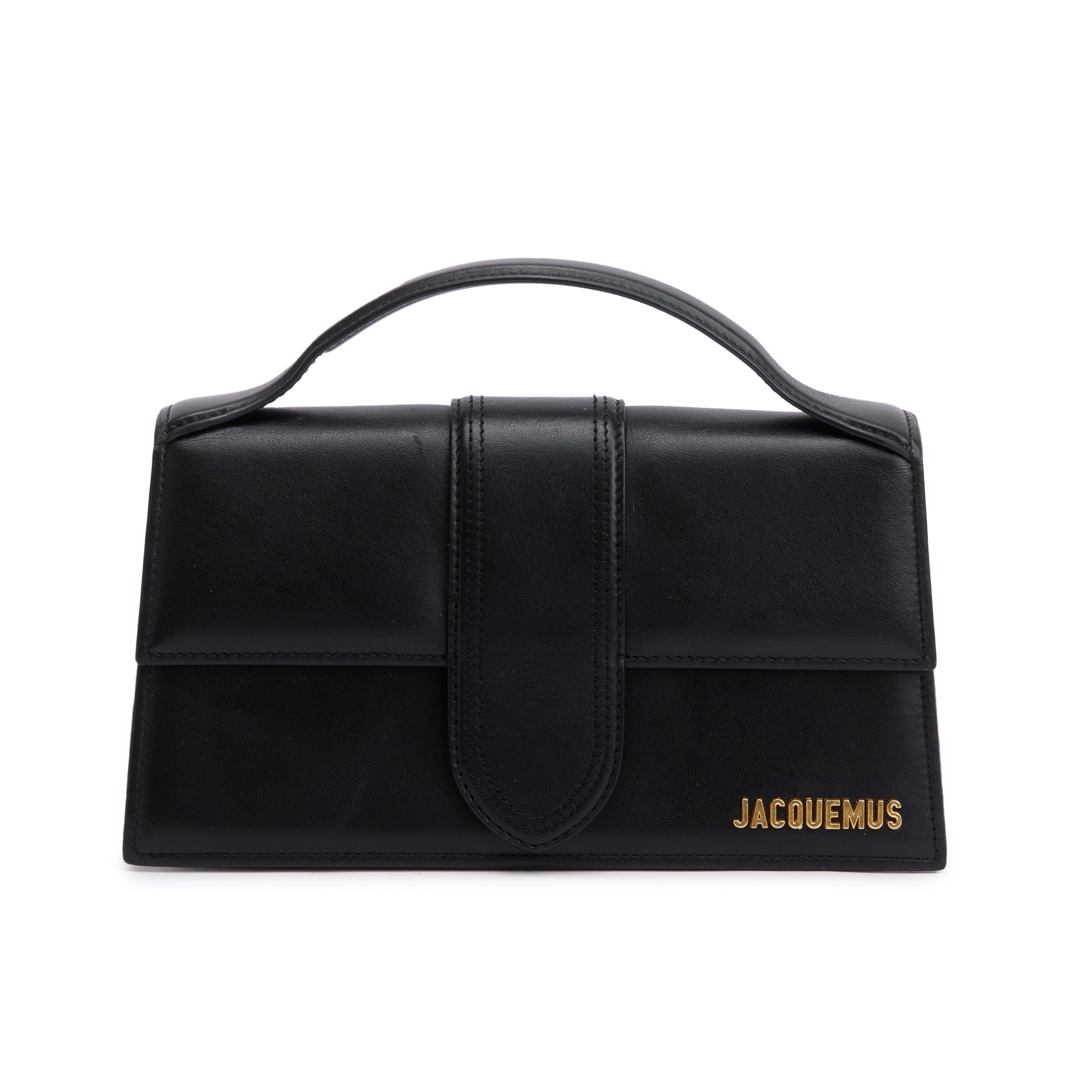 Jacquemus Black Leather Le Grand Bambino Bag w/ Strap