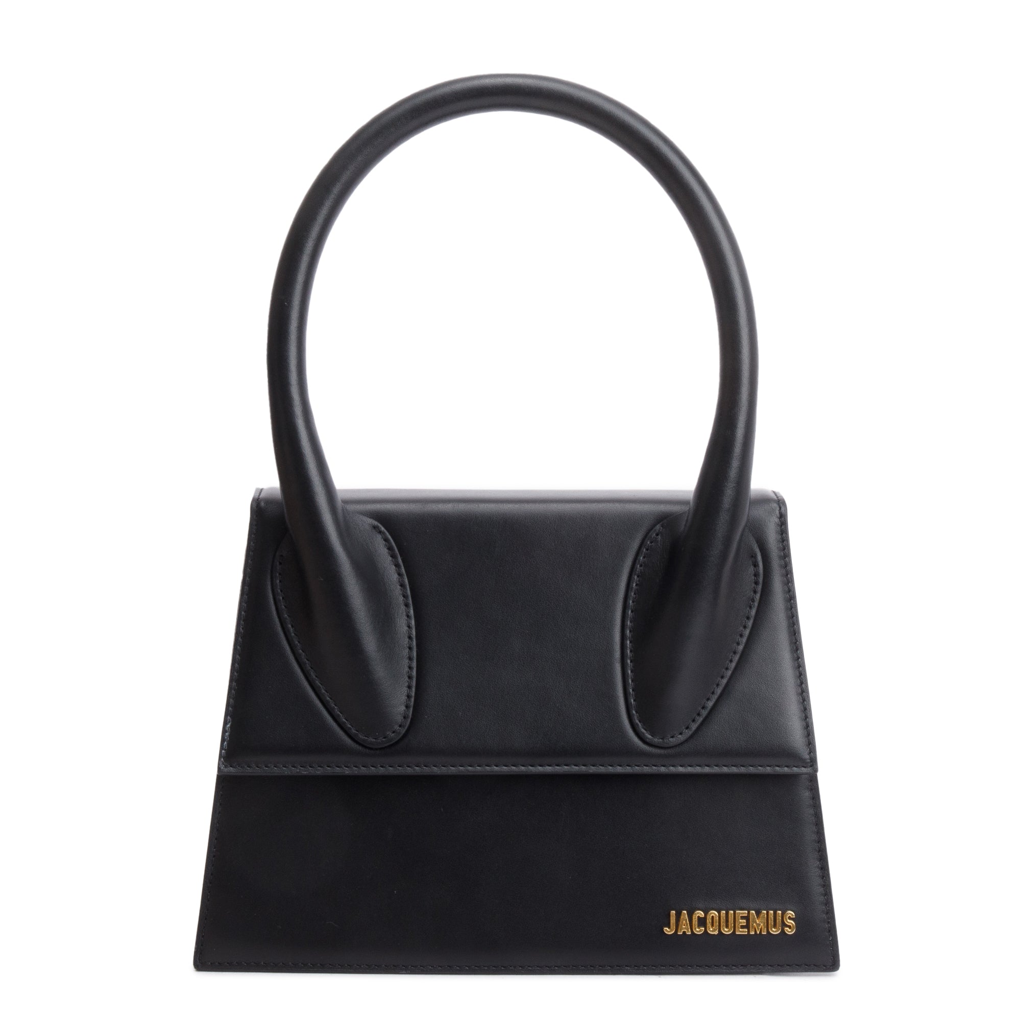 Jacquemus Black Leather Le Grand Chiquito Bag w/ Strap