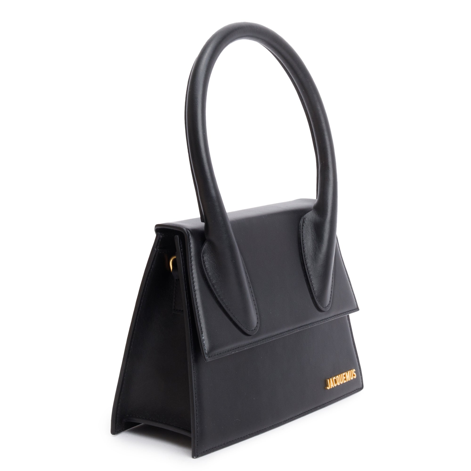 Jacquemus Black Leather Le Grand Chiquito Bag w/ Strap