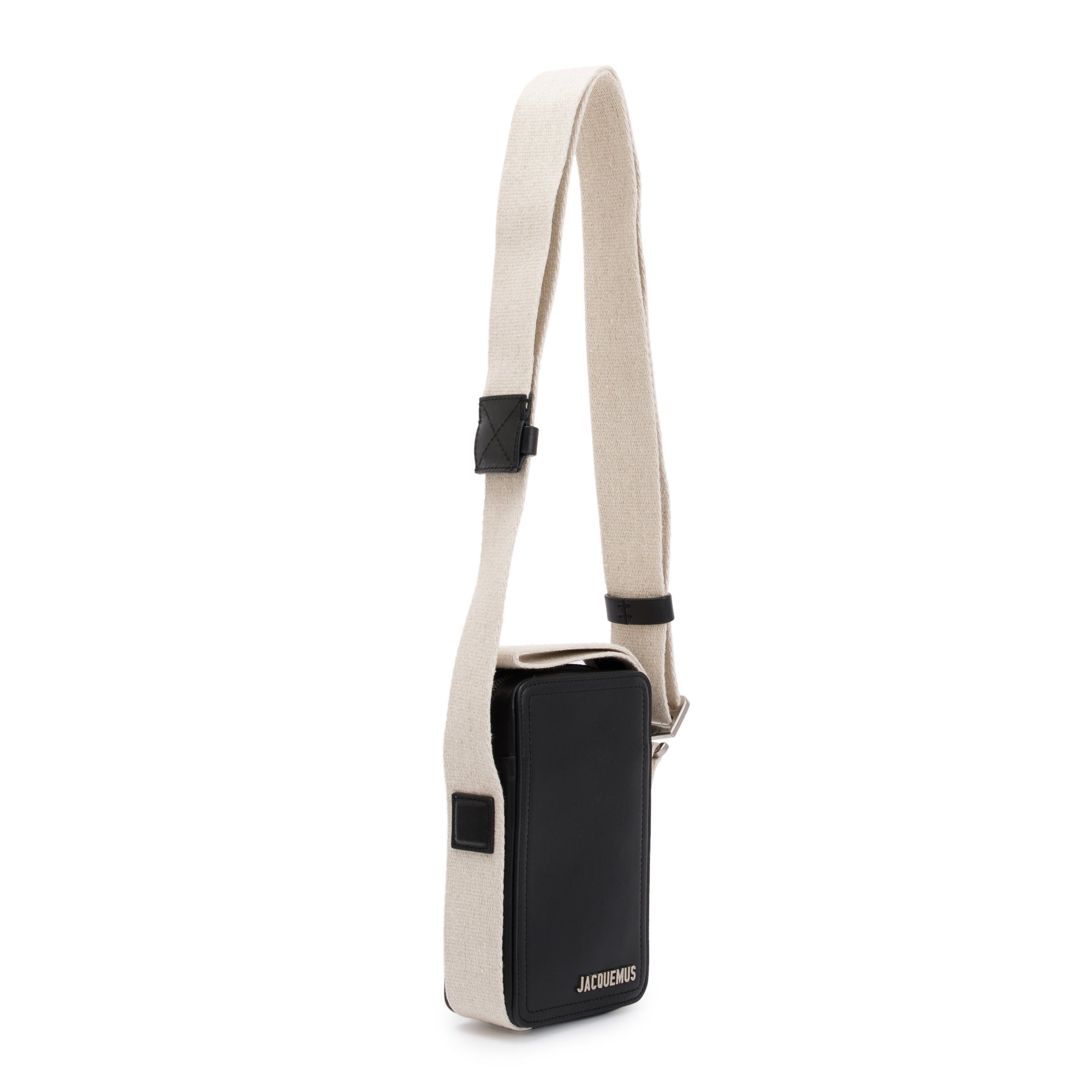 Jacquemus Black Leather OS Le Cuerda Vertical Bag