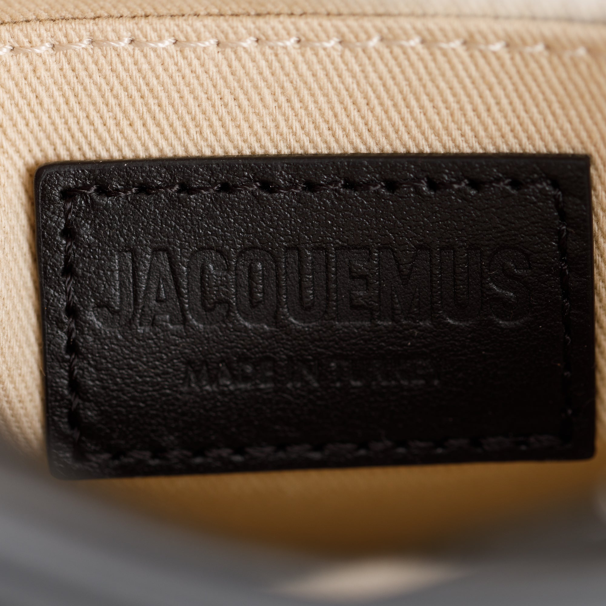 Jacquemus Black Leather OS Le Cuerda Vertical Bag