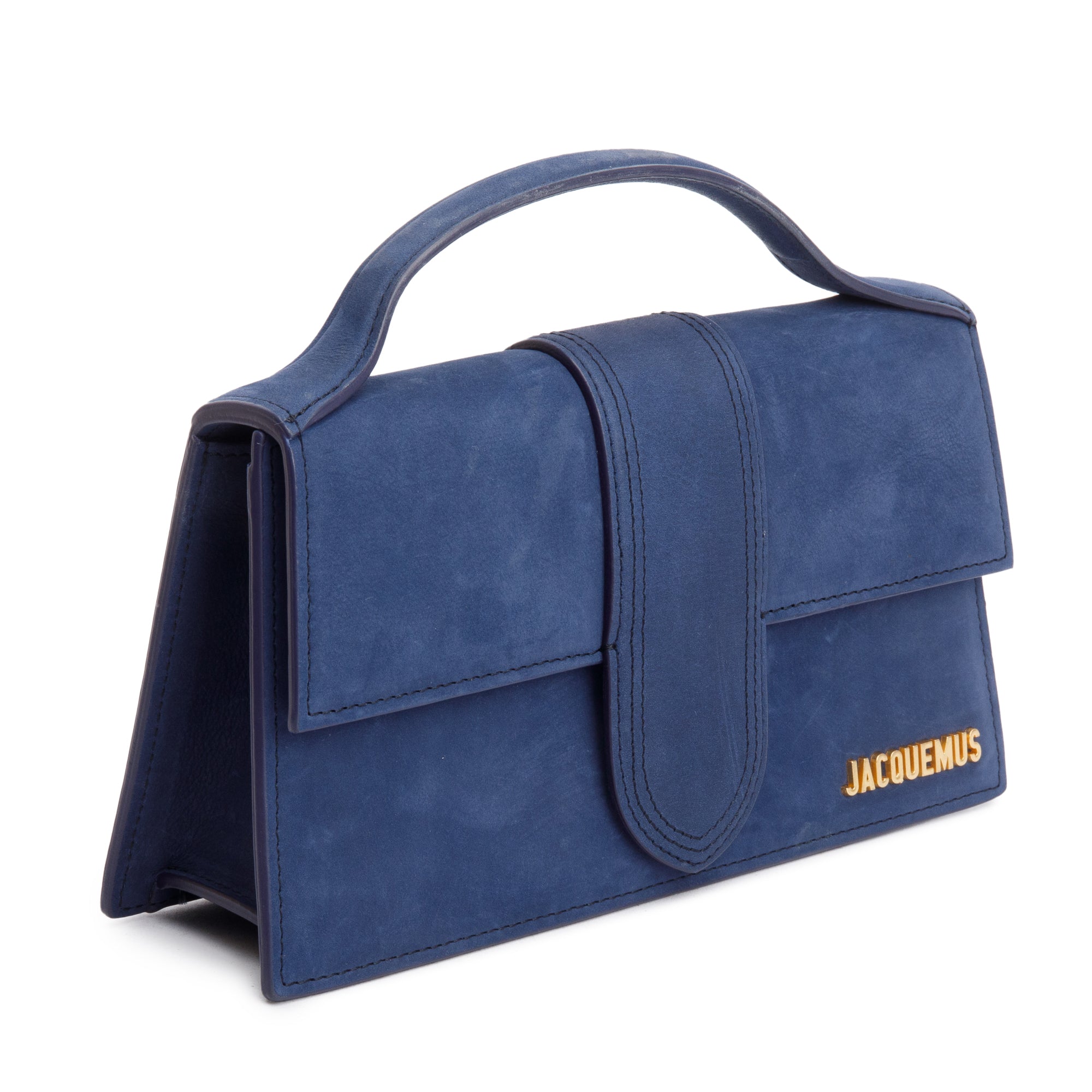 Jacquemus Blue Suede Le Bambino Handle Bag