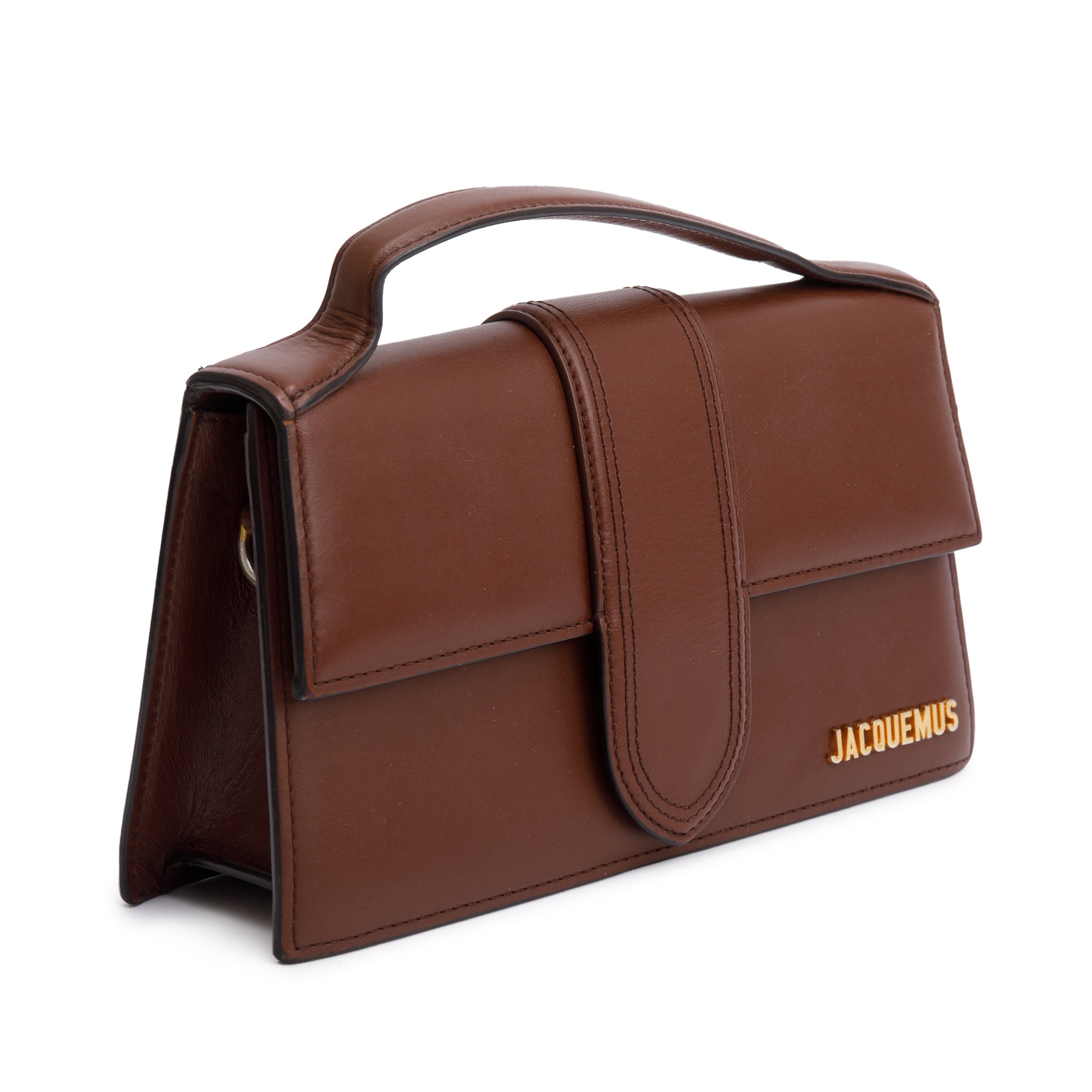 Jacquemus Brown Leather Le Grand Bambino Bag w/ Strap