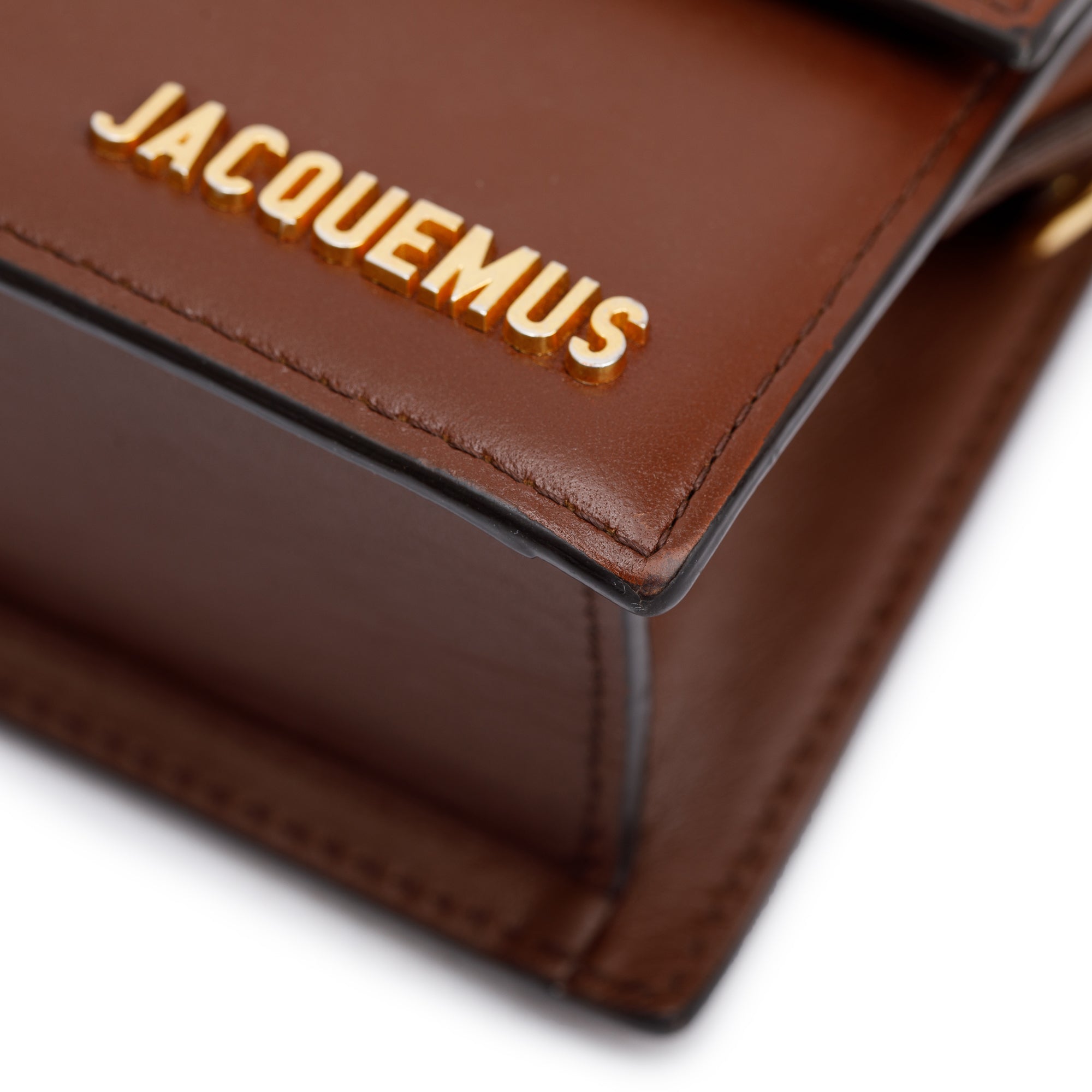 Jacquemus Brown Leather Le Grand Bambino Bag w/ Strap