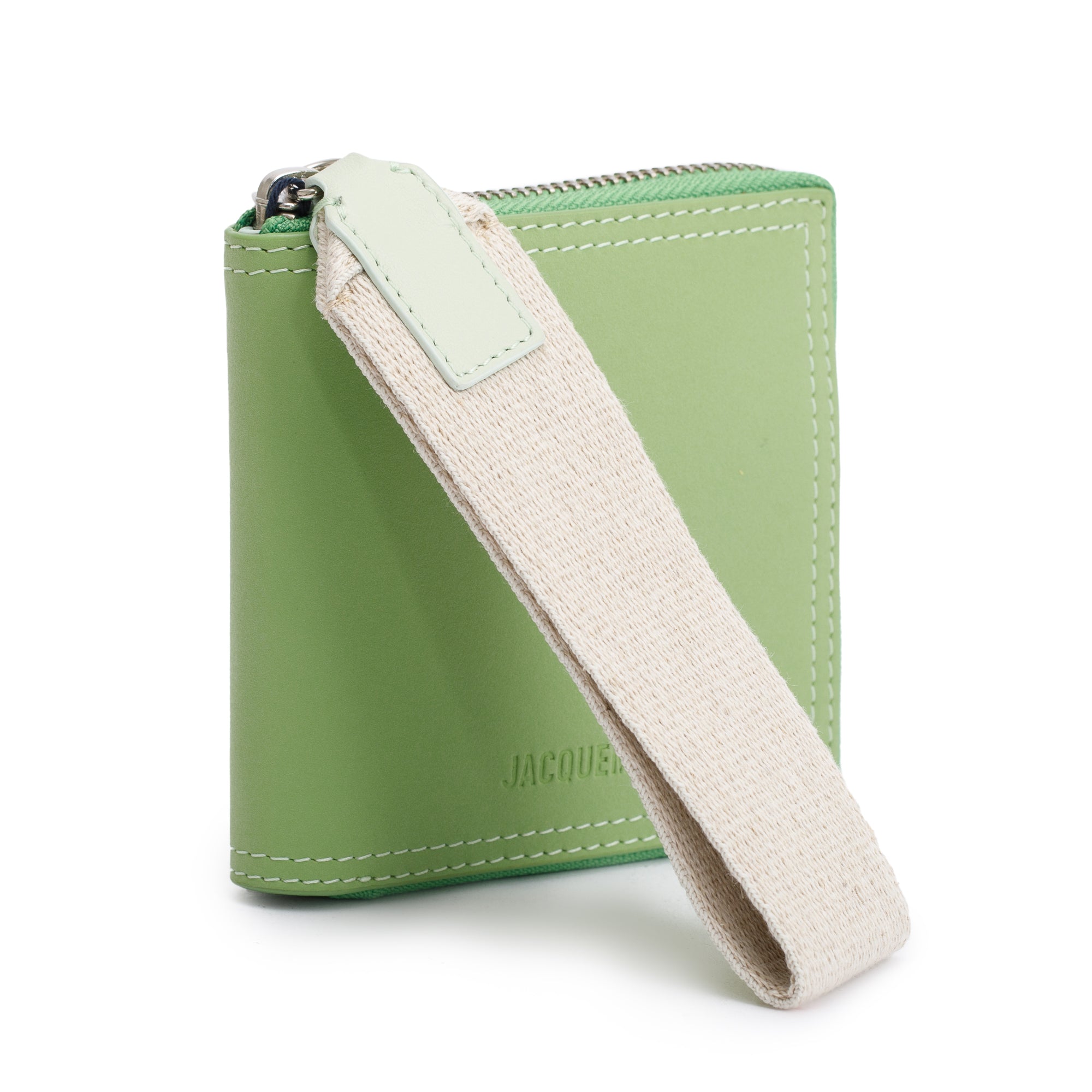 Jacquemus Green Leather Le Le Carre Rond Wallet