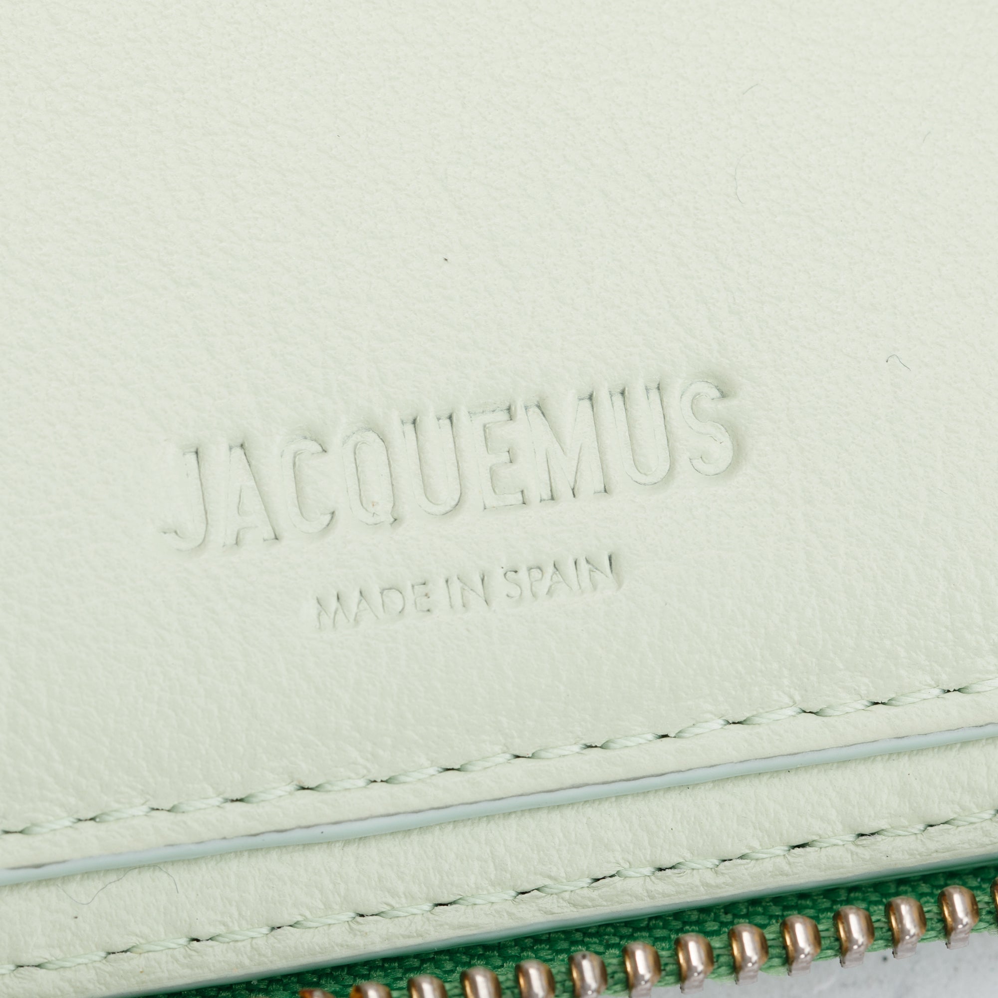 Jacquemus Green Leather Le Le Carre Rond Wallet