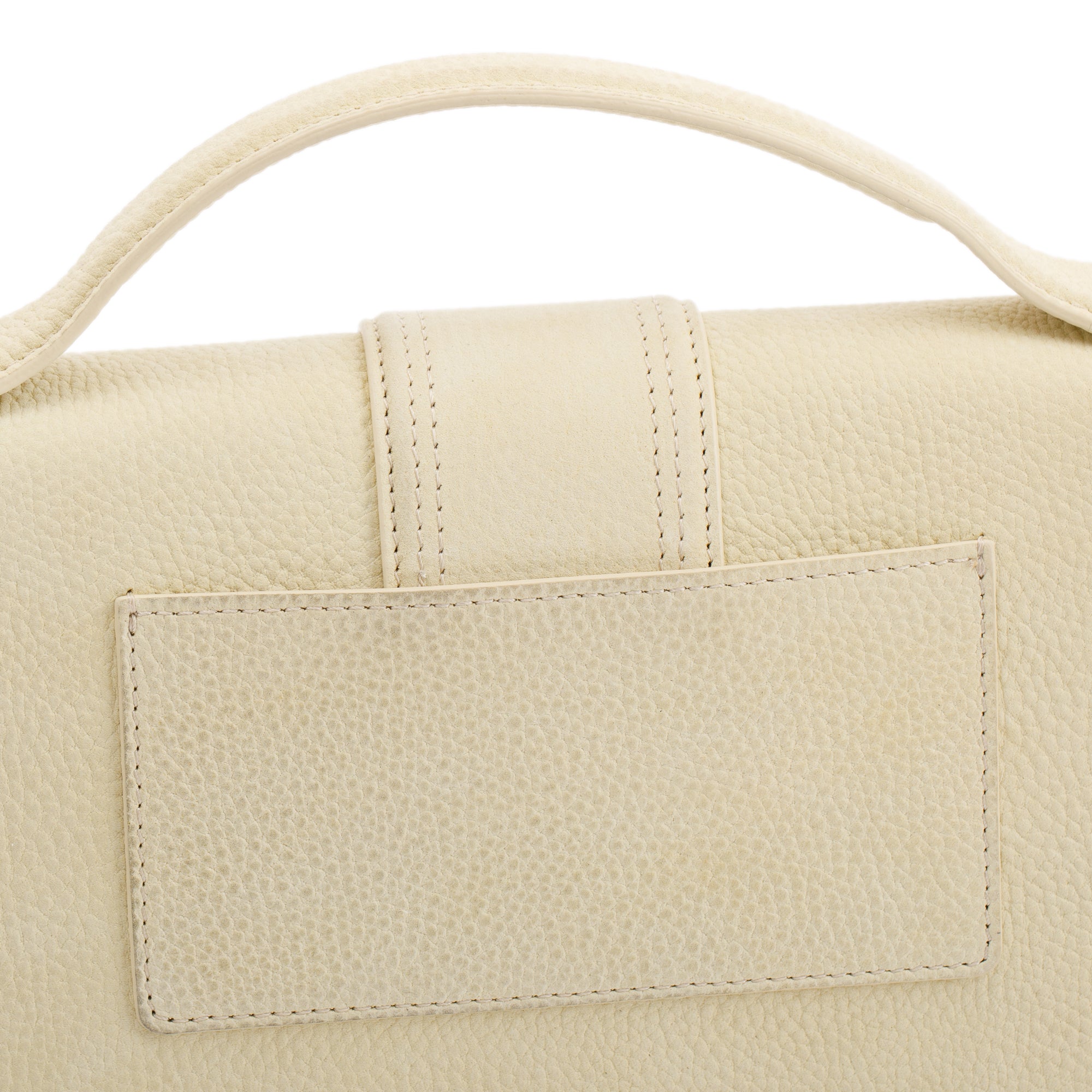 Jacquemus Light Yellow Leather Le Grand Bambino Bag w/ Strap