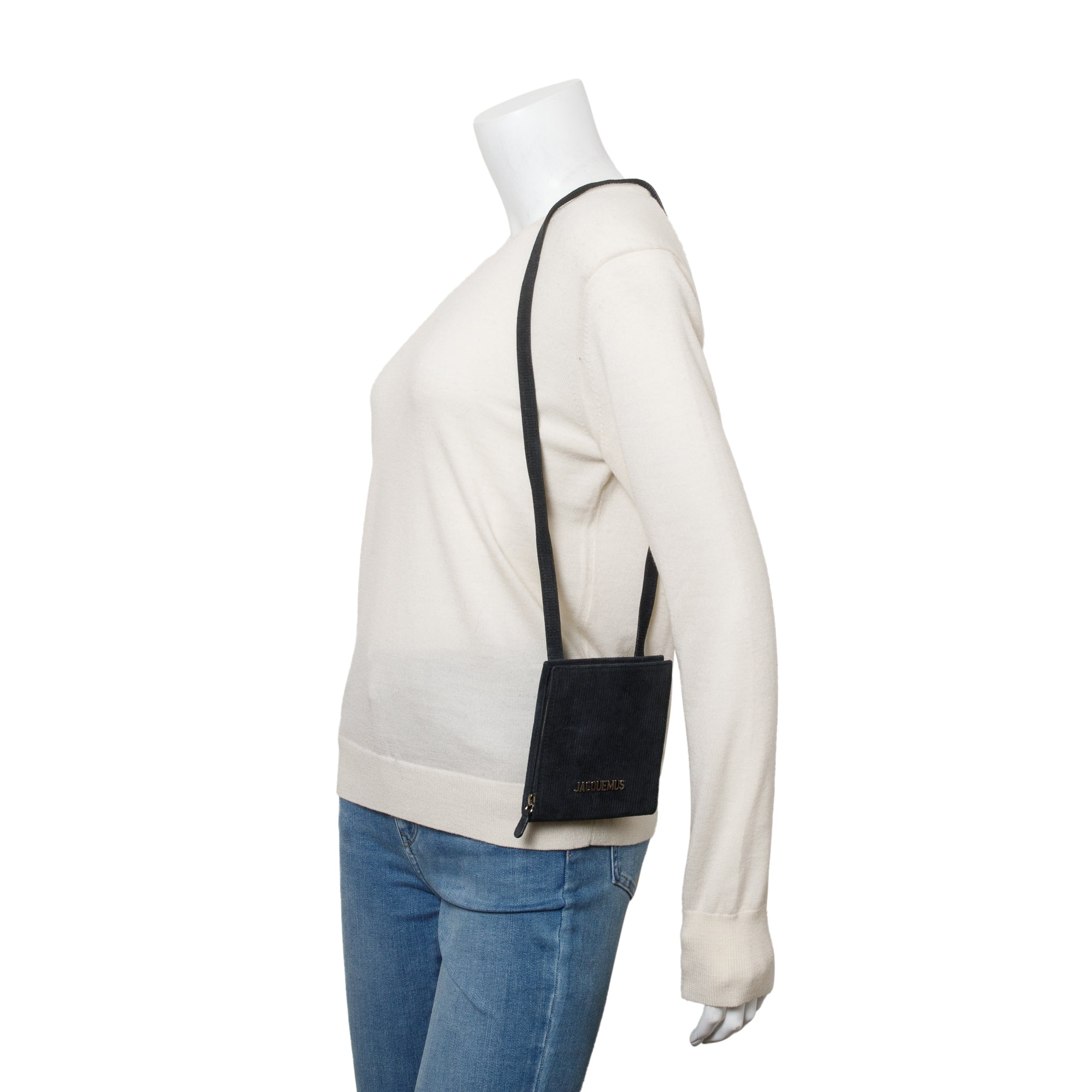 Jacquemus Navy Suede Le Gadjo Mini Bag