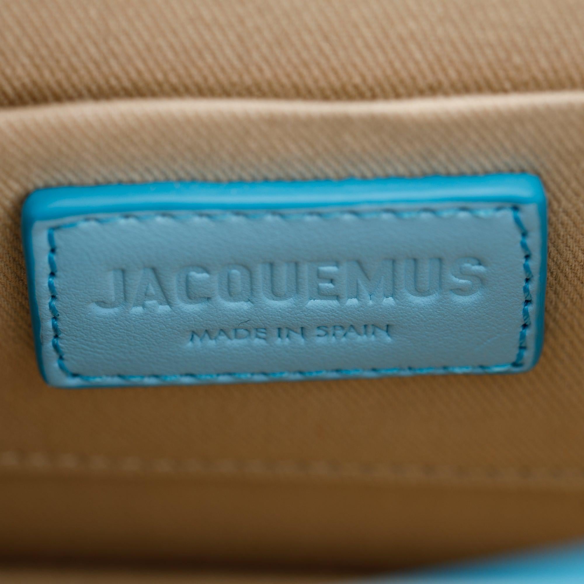 Jacquemus Ombre Turquoise Le Chiquito Noeud Bag w/ Strap