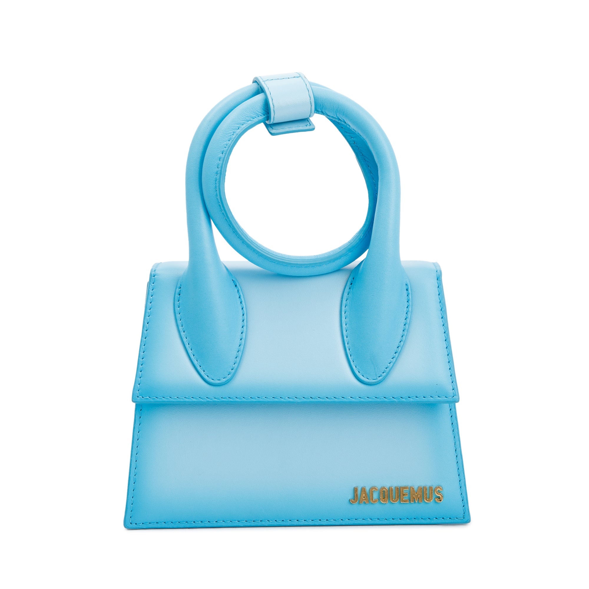 Jacquemus Ombre Turquoise Le Chiquito Noeud Bag w/ Strap