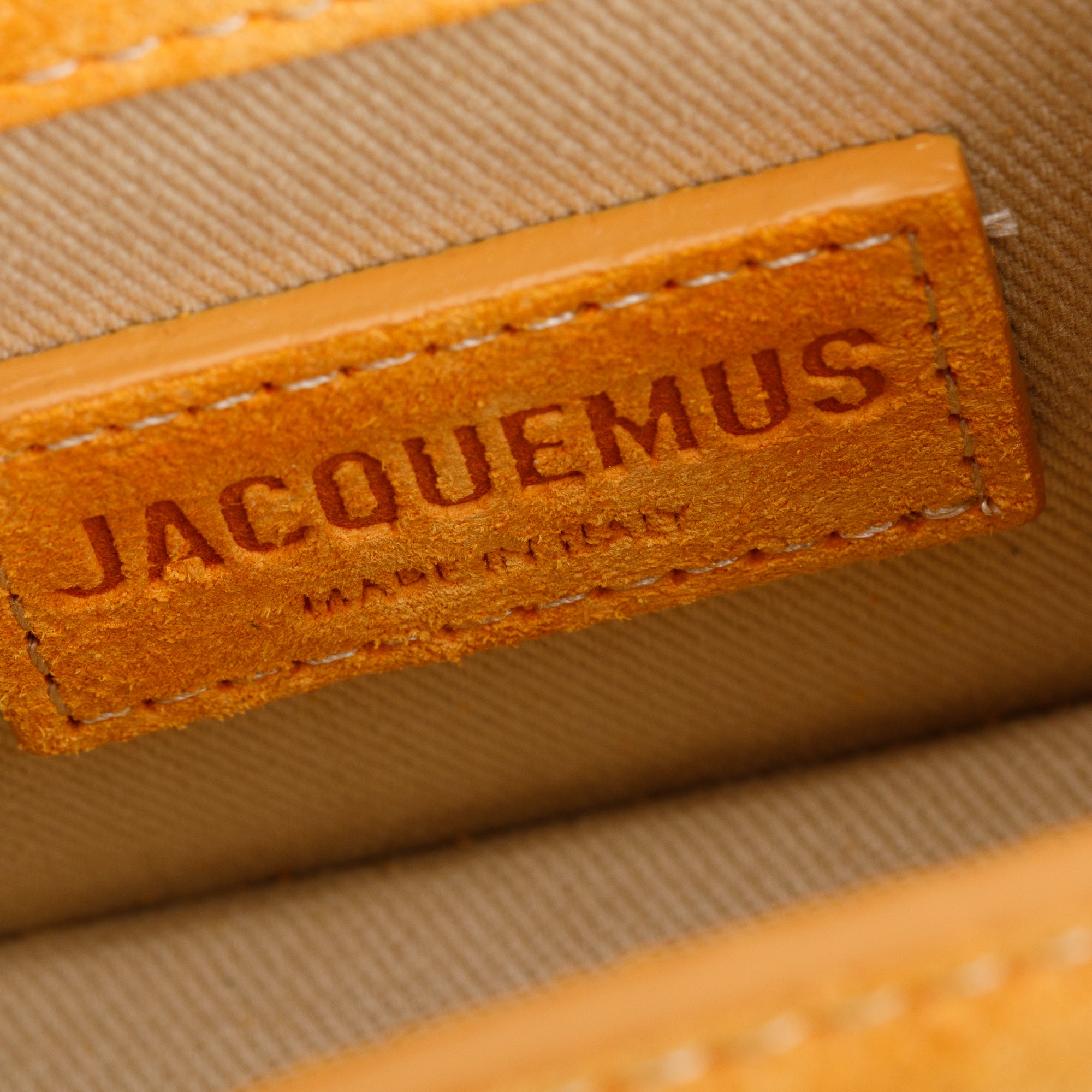 Jacquemus Orange Suede Mini Le Chiquito Handle Bag