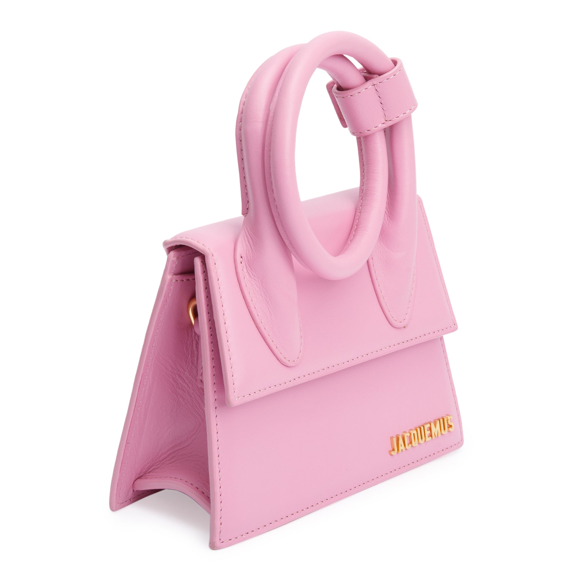 Jacquemus Pink Le Chiquito Noeud Bag w/ Strap