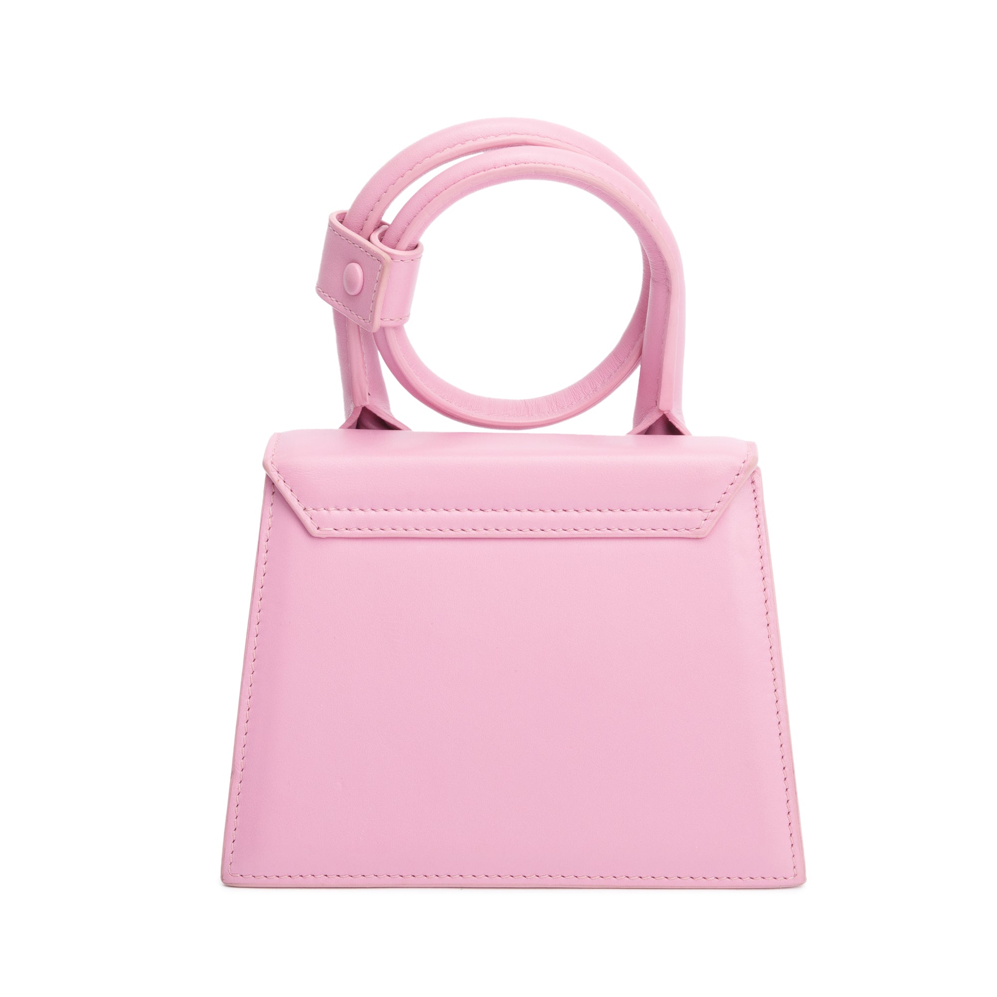 Jacquemus Pink Leather Le Chiquito Noeud Bag w/ Strap