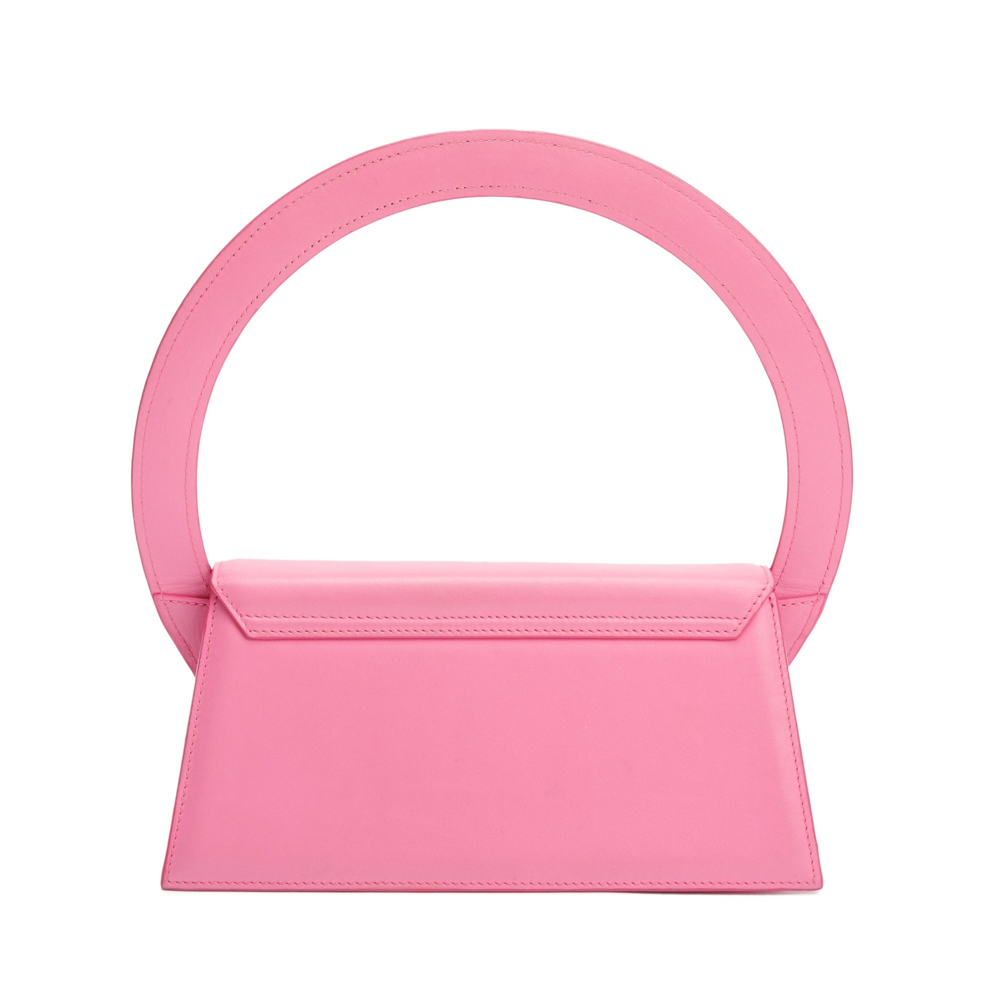 Jacquemus Pink Leather Le Rond Bag w/ Strap