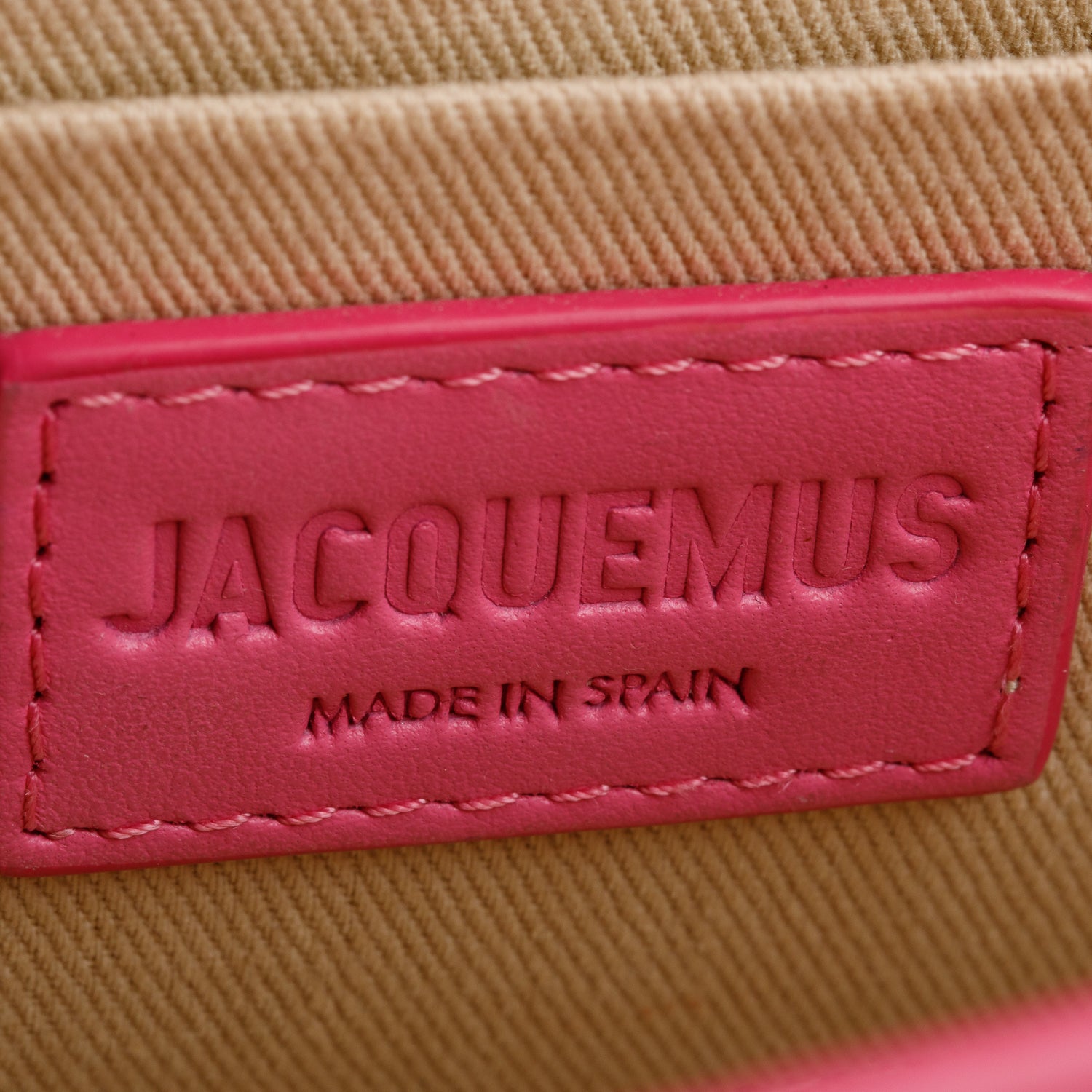 Jacquemus Pink Leather Le Rond Bag w/ Strap