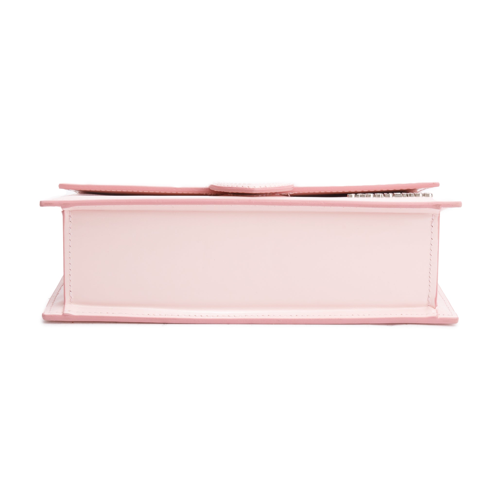 Jacquemus Pink Patent Leather Le Grand Bambino Bag w/ Strap