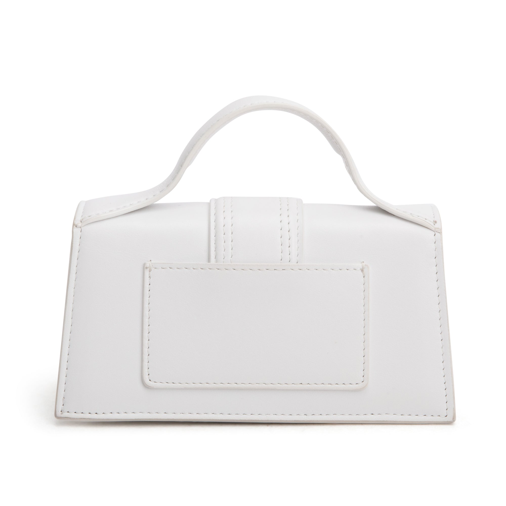 Jacquemus White Leather Le Bambino Bag w/ Strap