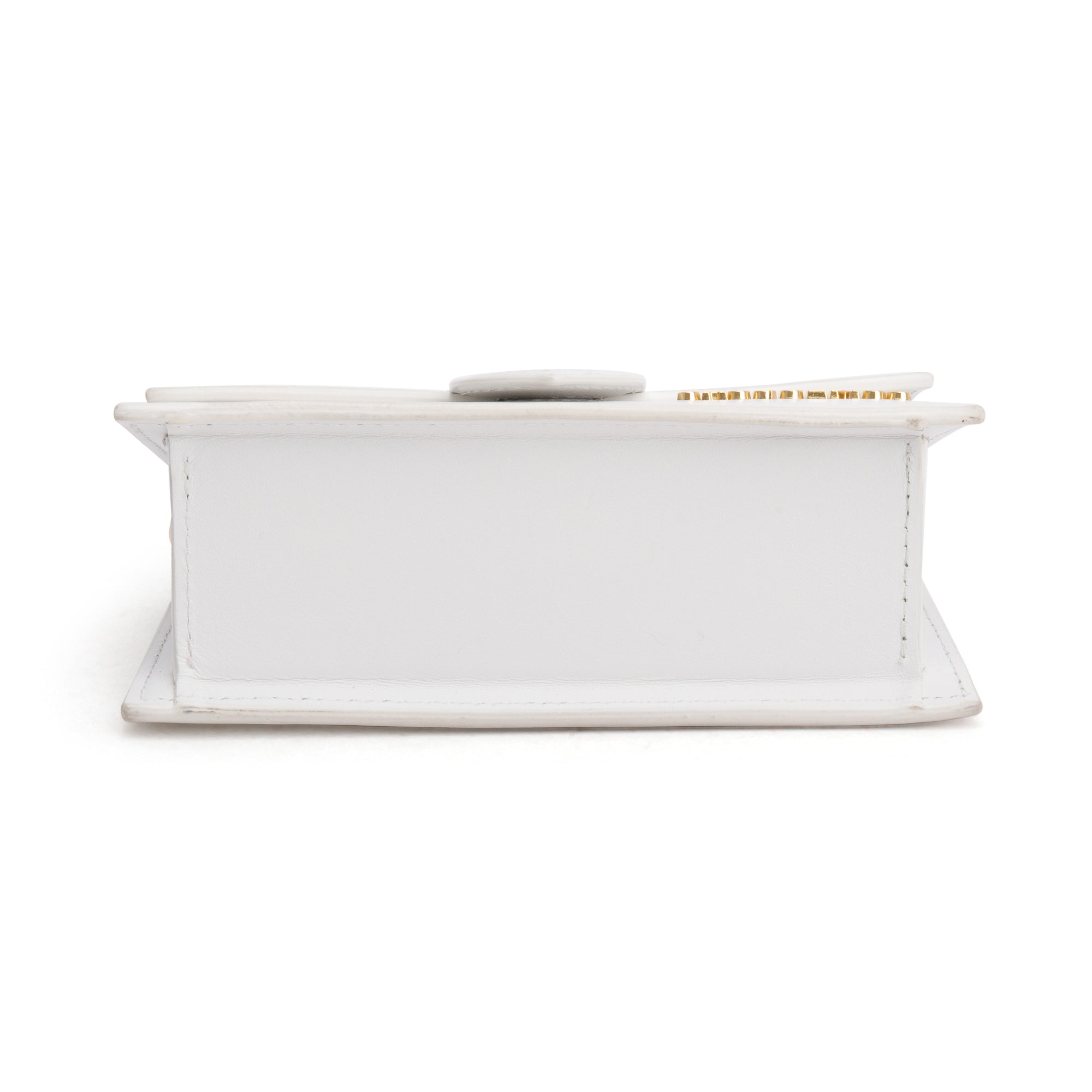 Jacquemus White Leather Le Bambino Bag w/ Strap