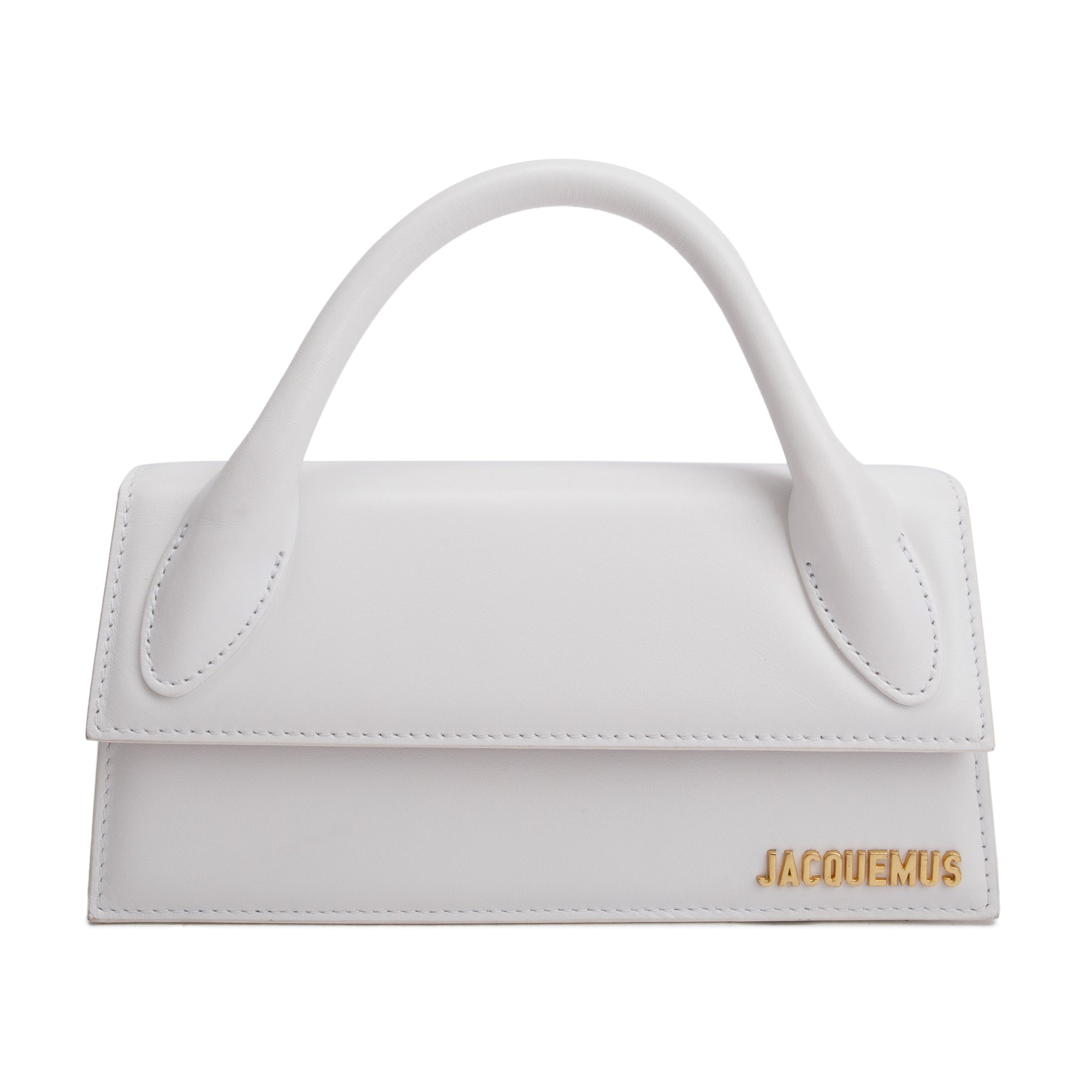 Jacquemus White Leather Le Chiquito Long Handle Bag