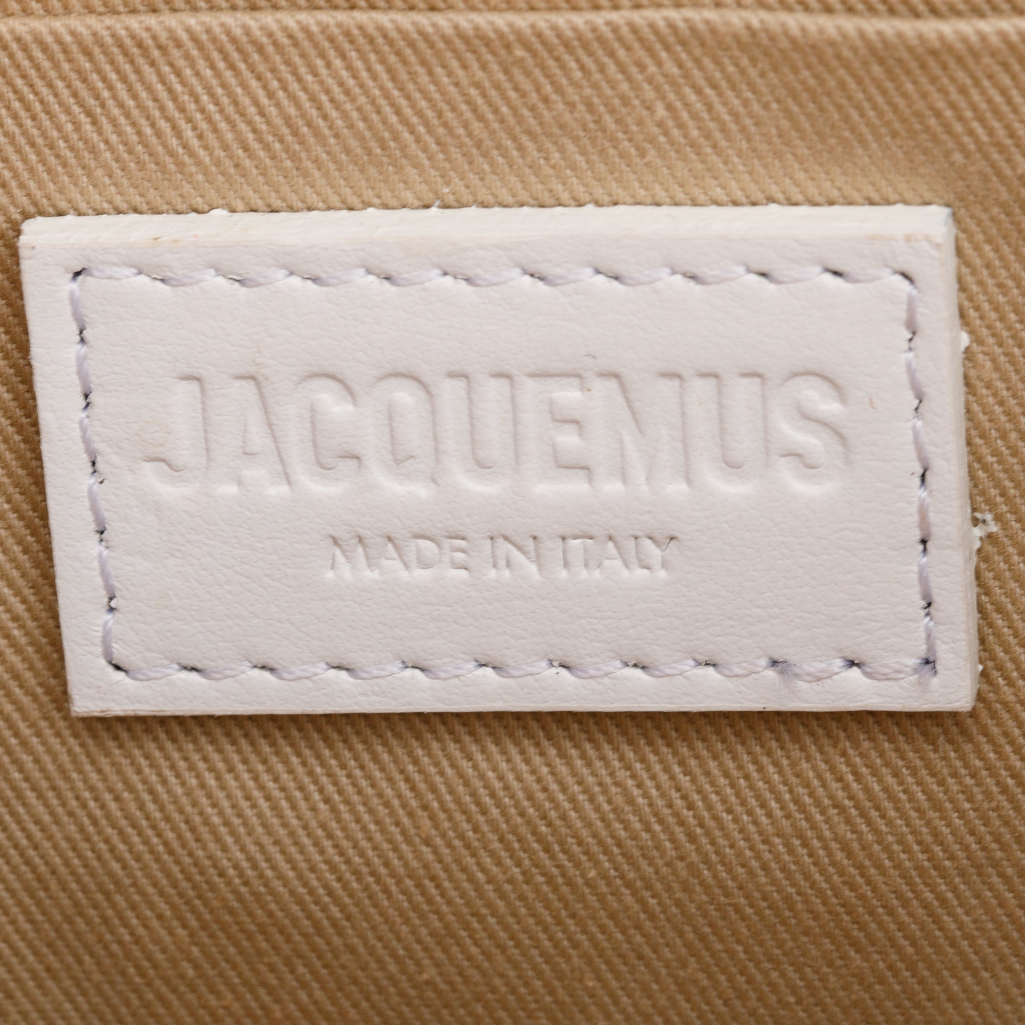 Jacquemus White Leather Le Chiquito Long Handle Bag