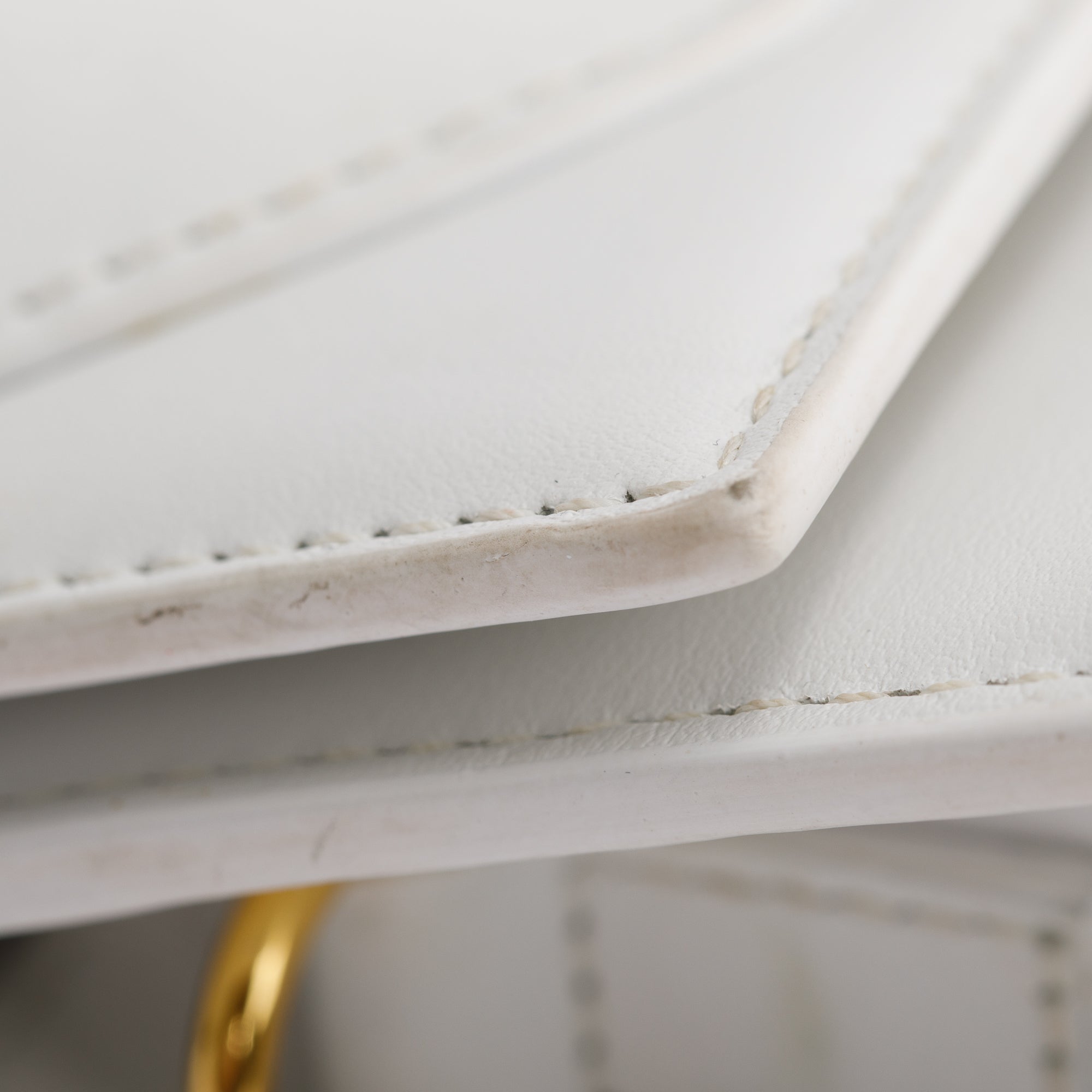 Jacquemus White Leather Le Chiquito Moyen Bag