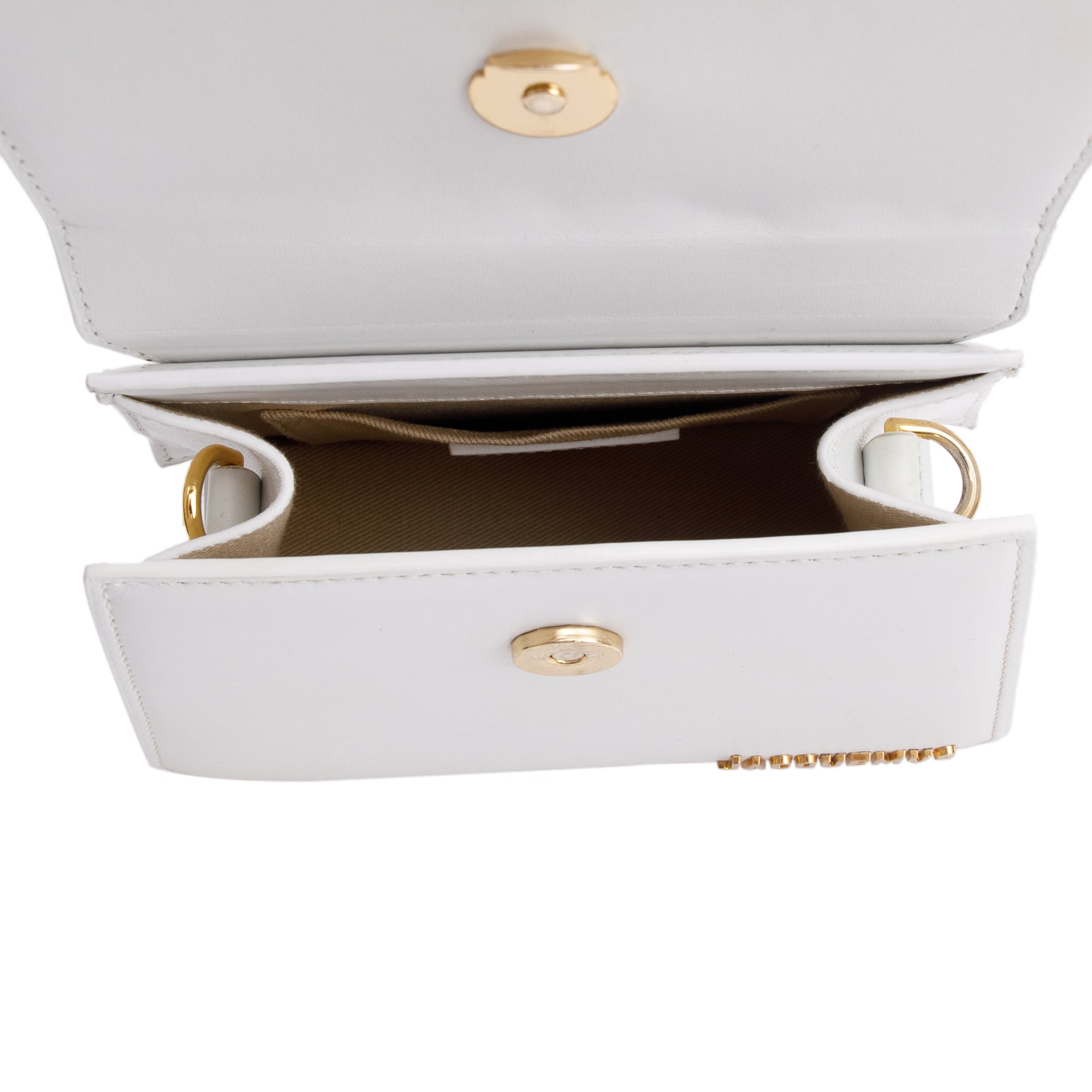 Jacquemus White Leather Le Chiquito Moyen Bag