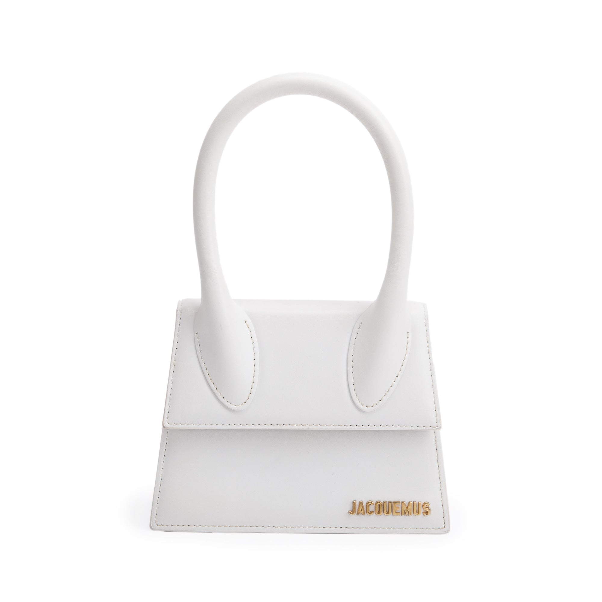 Jacquemus White Leather Le Chiquito Moyen Bag