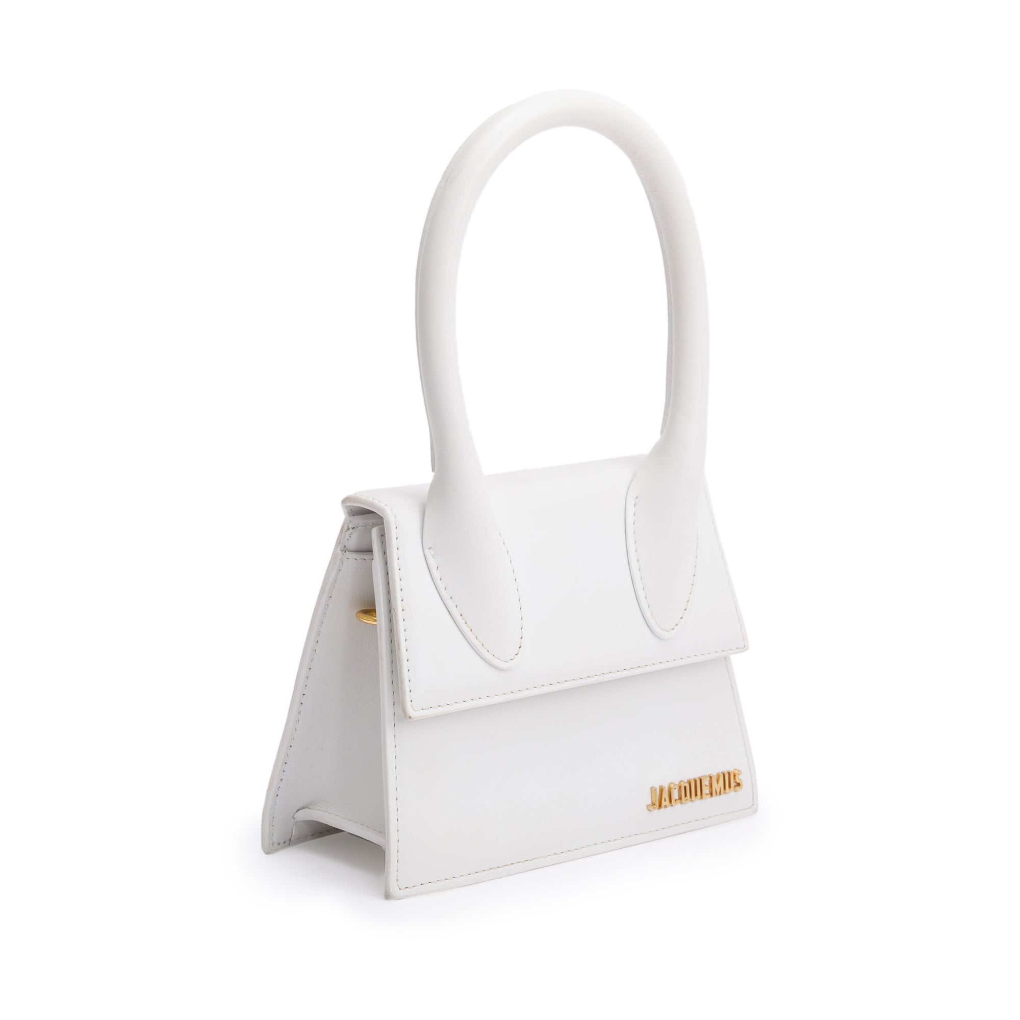 Jacquemus White Leather Le Chiquito Moyen Bag