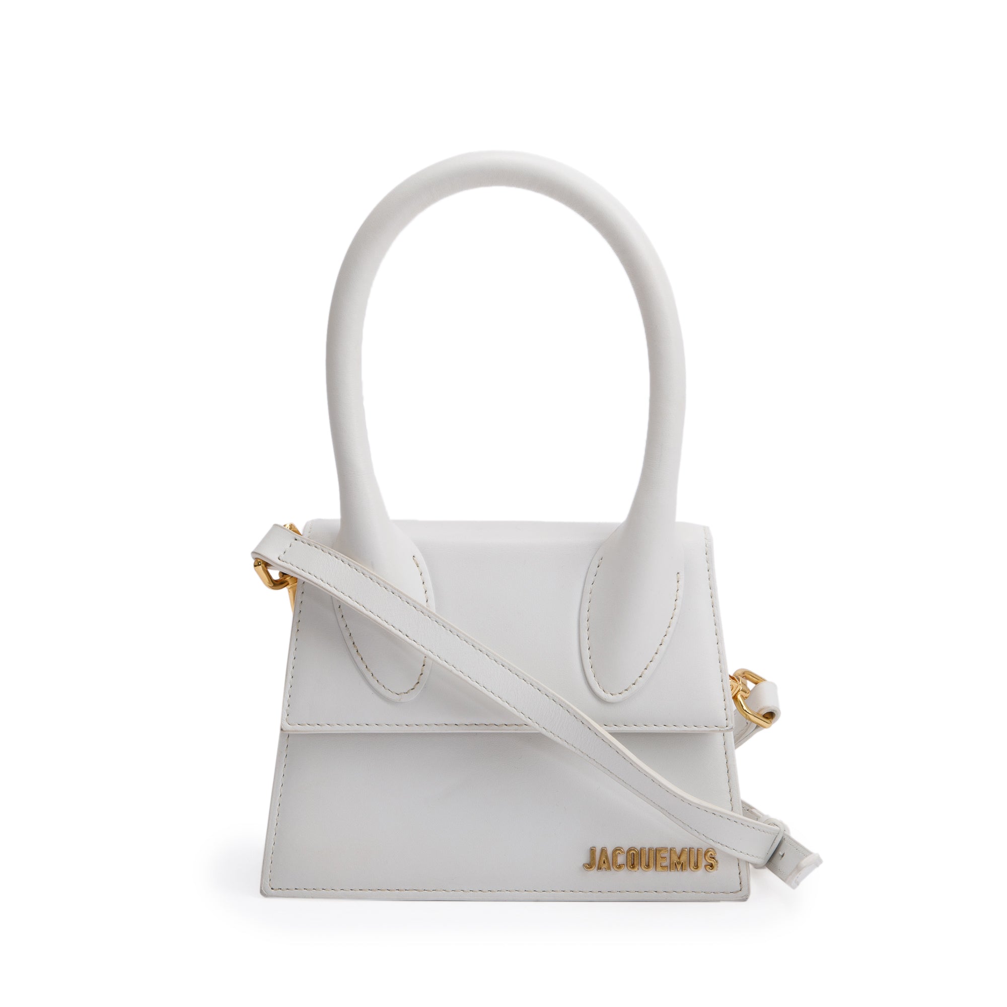 Jacquemus White Leather Le Chiquito Moyen Bag