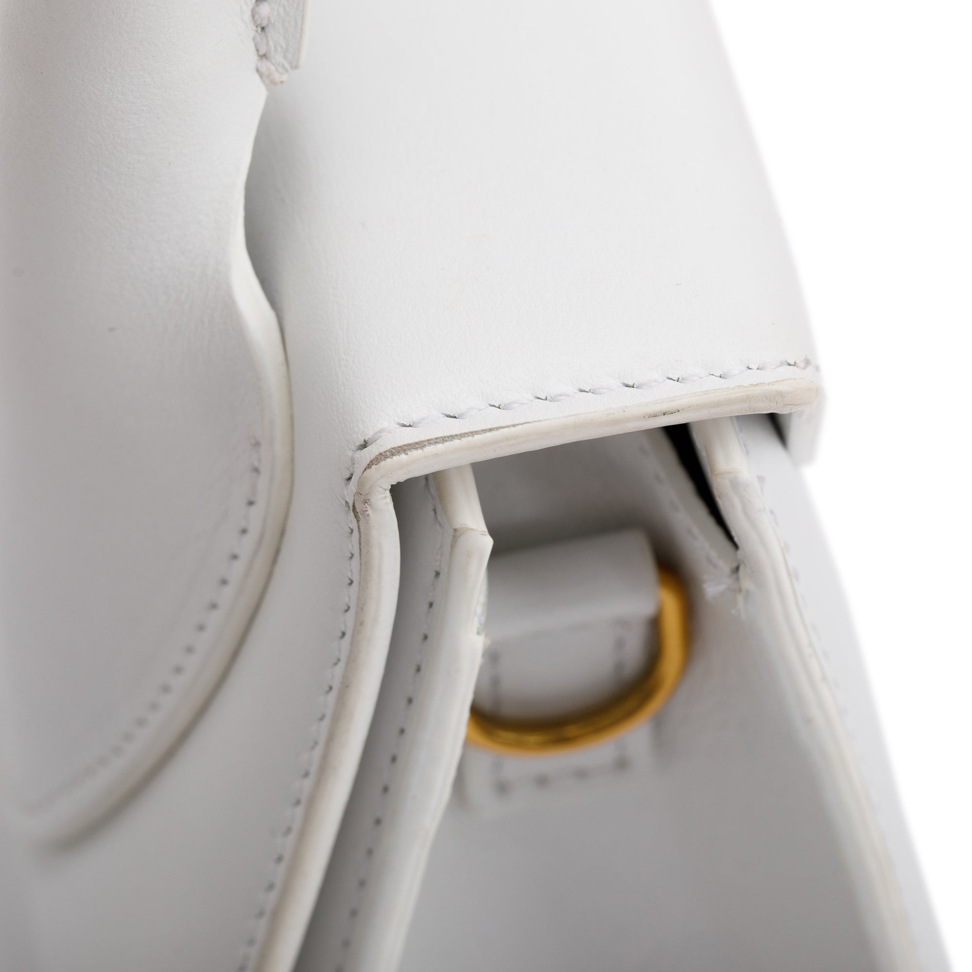 Jacquemus White Leather Le Grand Chiquito Moyen Bag