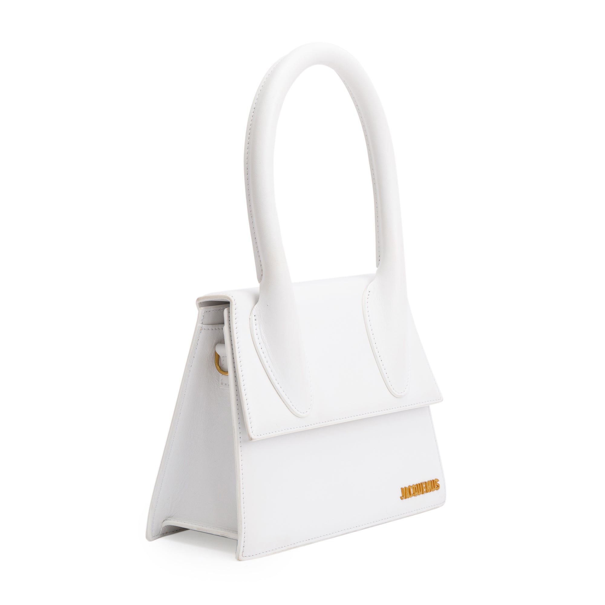 Jacquemus White Leather Le Grand Chiquito Moyen Bag