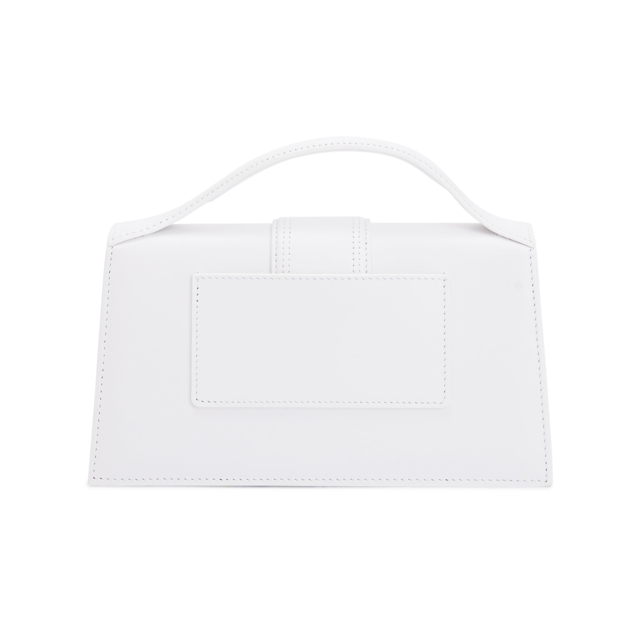 Jacquemus Whte Leather Le Grand Bambino Bag w/ Strap