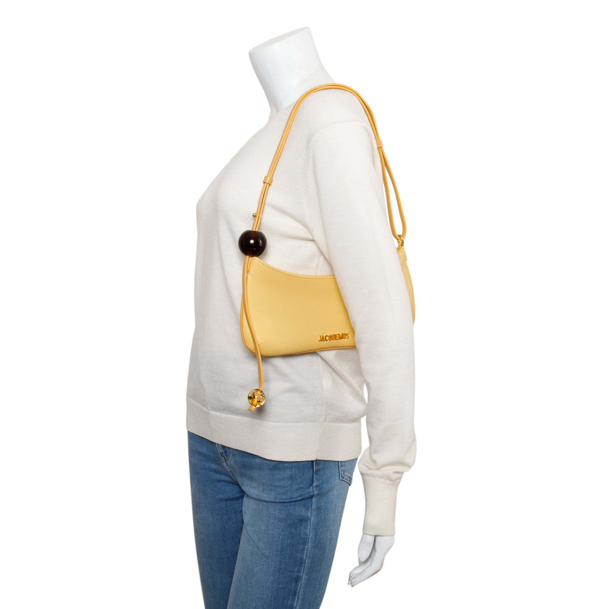 Jacquemus Yellow Leather Le Bisou Bag