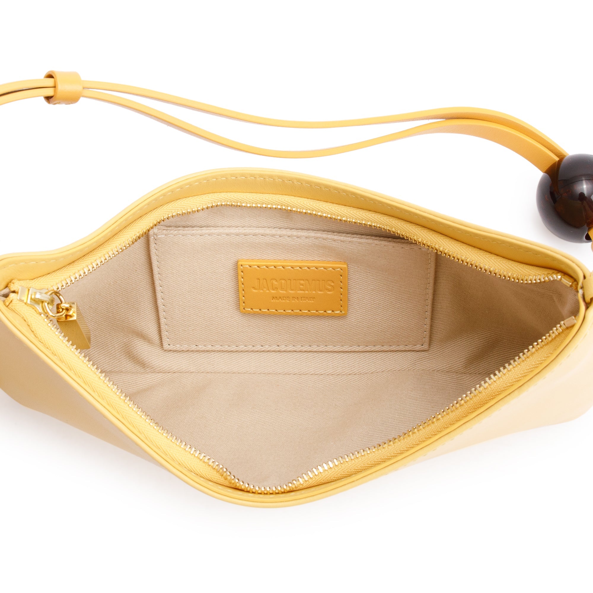 Jacquemus Yellow Leather Le Bisou Bag