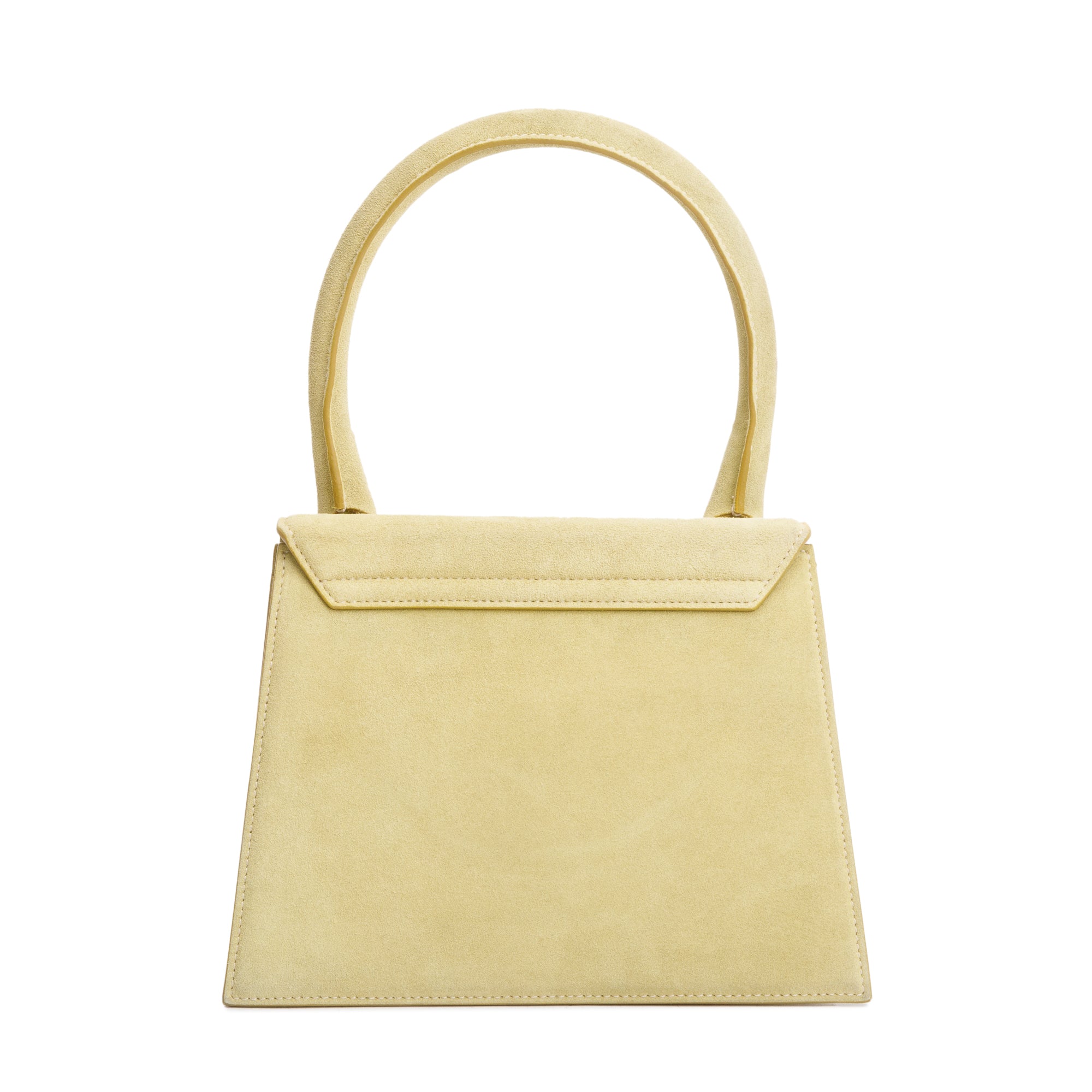 Jacquemus Yellow Suede Le Chiquito Handle Bag w/ Strap