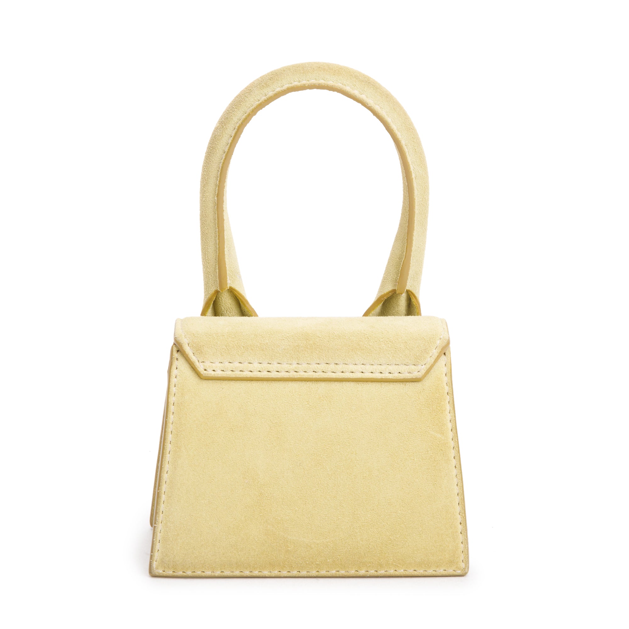 Jacquemus Yellow Suede Le Chiquito Mini Bag w/ Strap