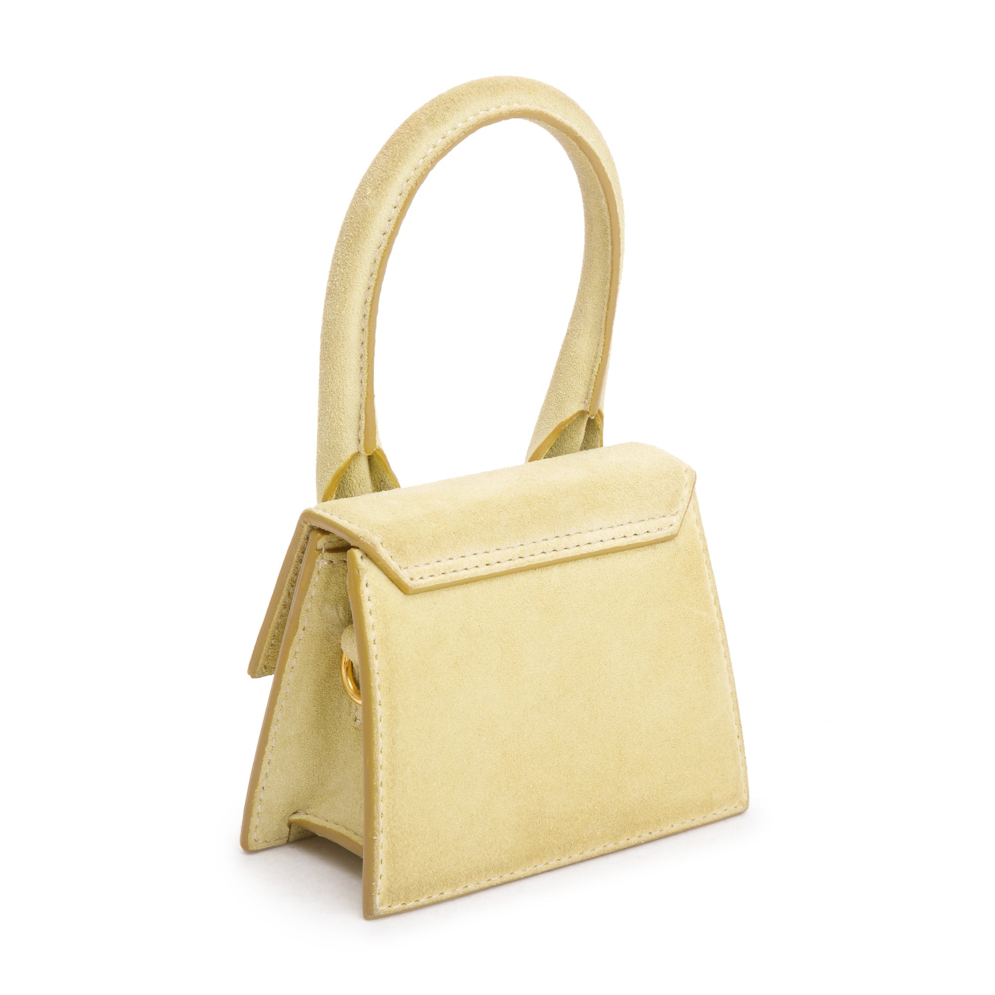 Jacquemus Yellow Suede Le Chiquito Mini Bag w/ Strap