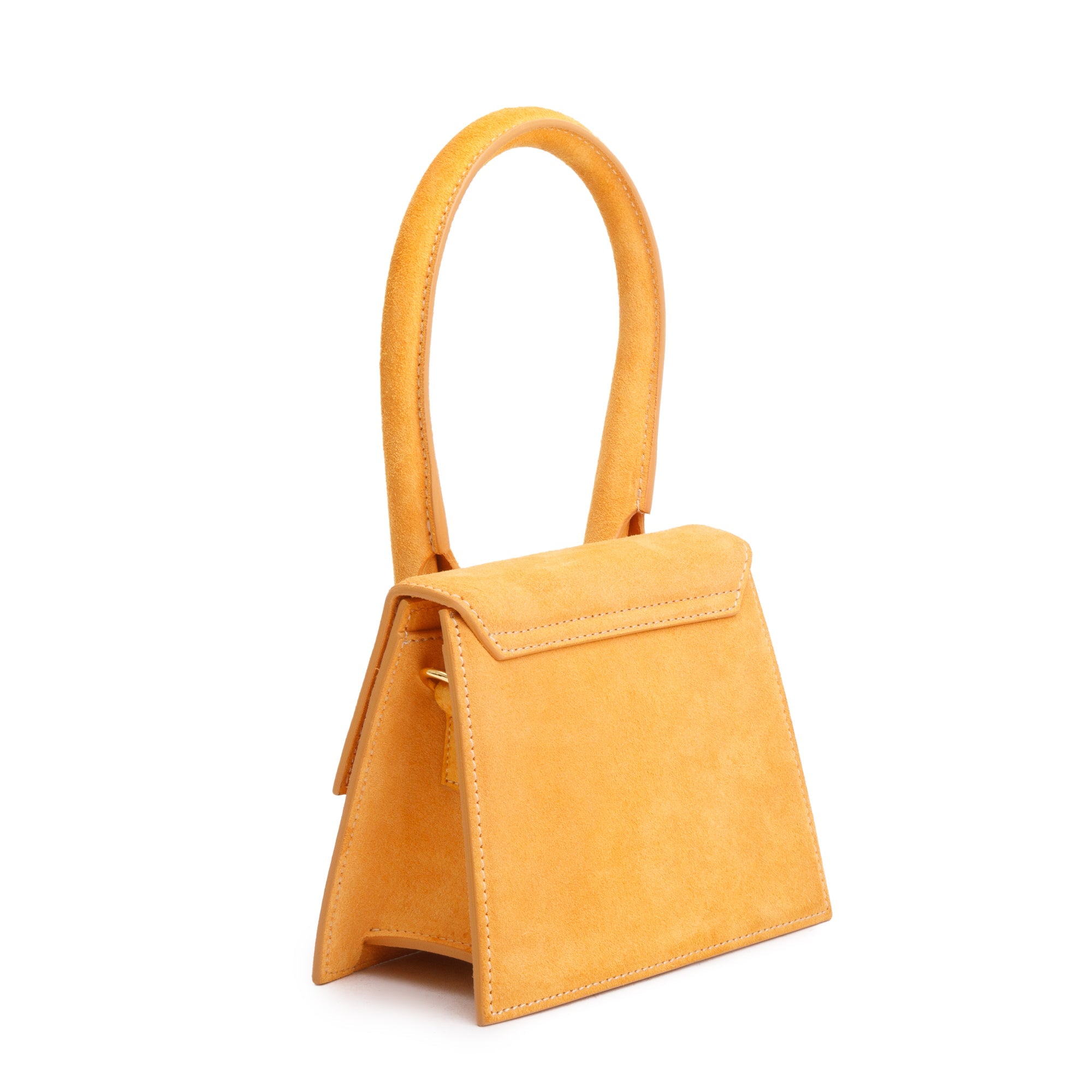 Jacquemus Yellow Suede Le Chiquito Moyen Bag w/ Strap