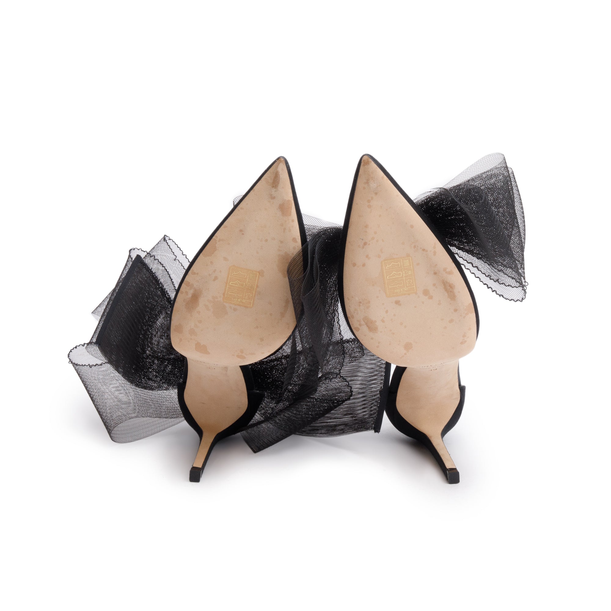 Jimmy Choo 2022 Black Satin Bow Accent Averly 100 Heel Sandals, Size 39 w/ Box & Reciept