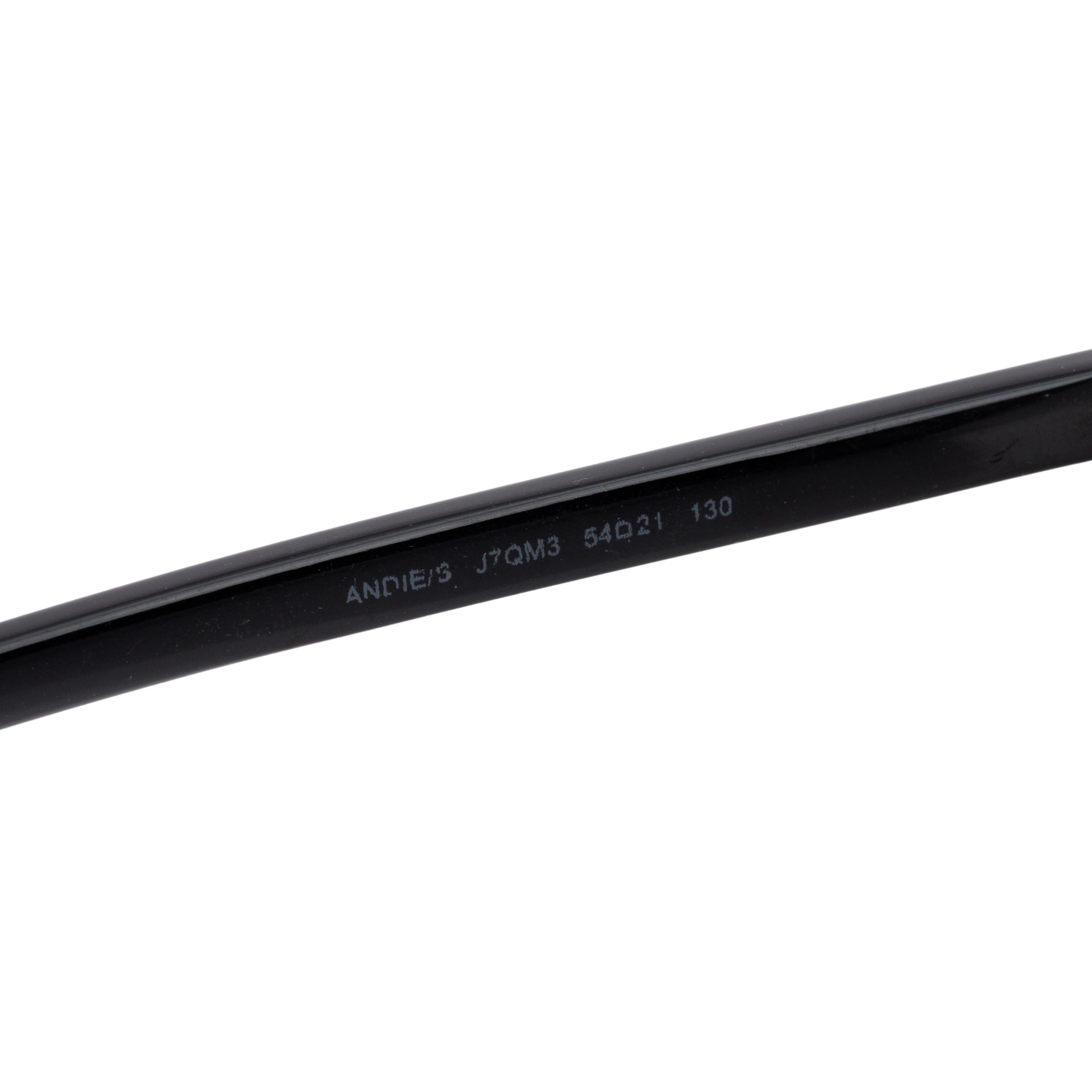 Jimmy Choo Andie/S Black Acetate Glitter Round Sunglasses w/ Case