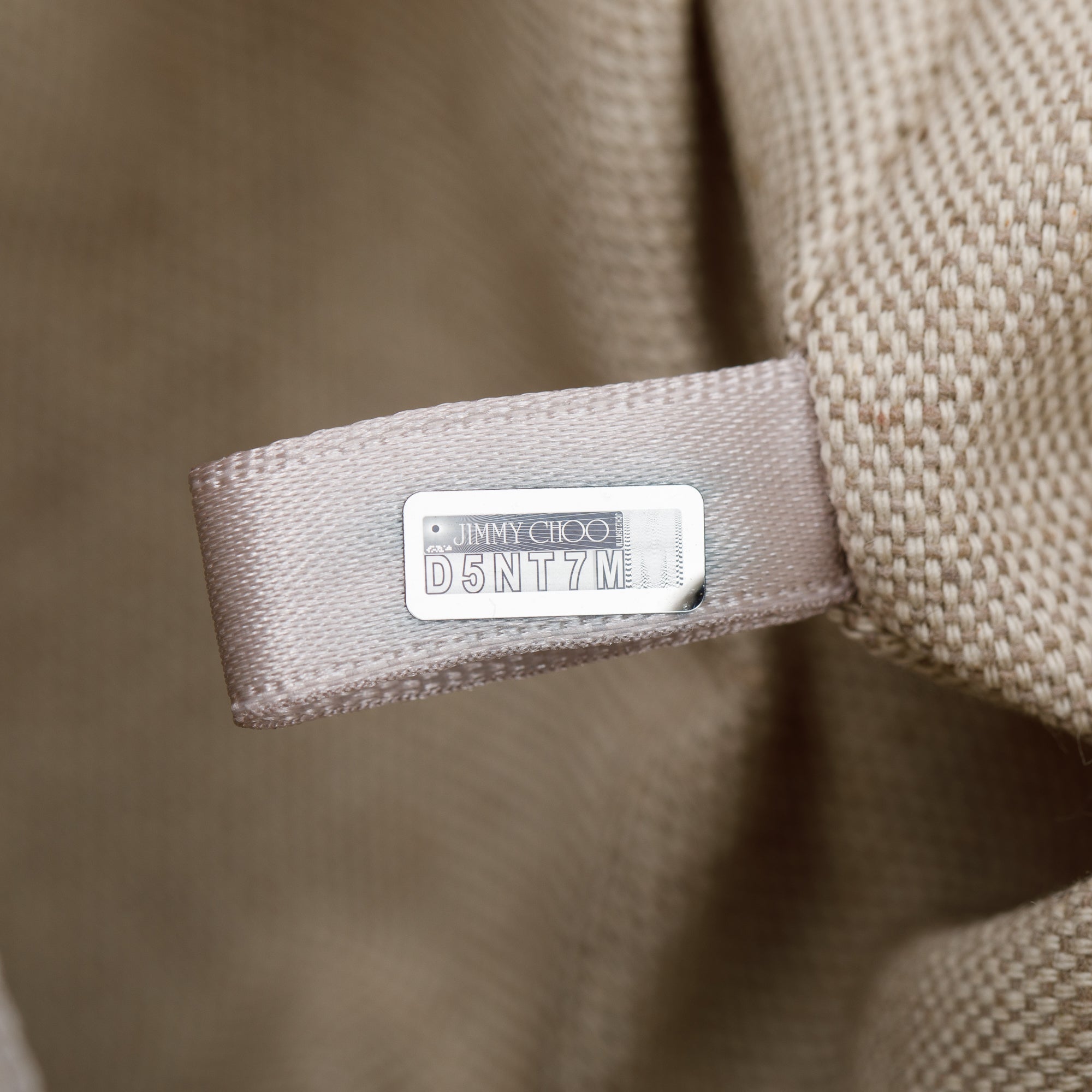 Jimmy Choo Black Calfskin Leather Logo Chain Tote