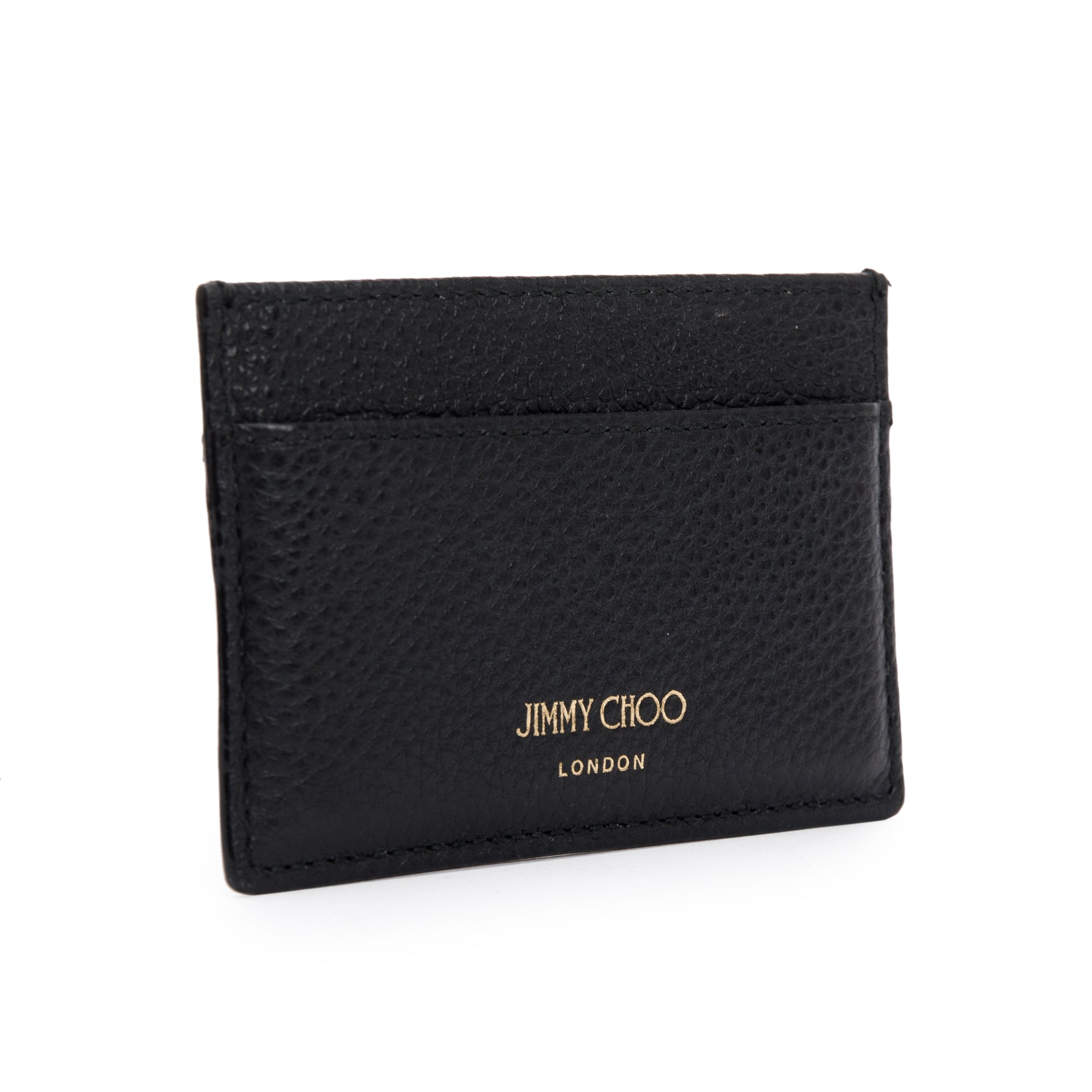 Jimmy Choo Black Leather Card Holder w/ Box