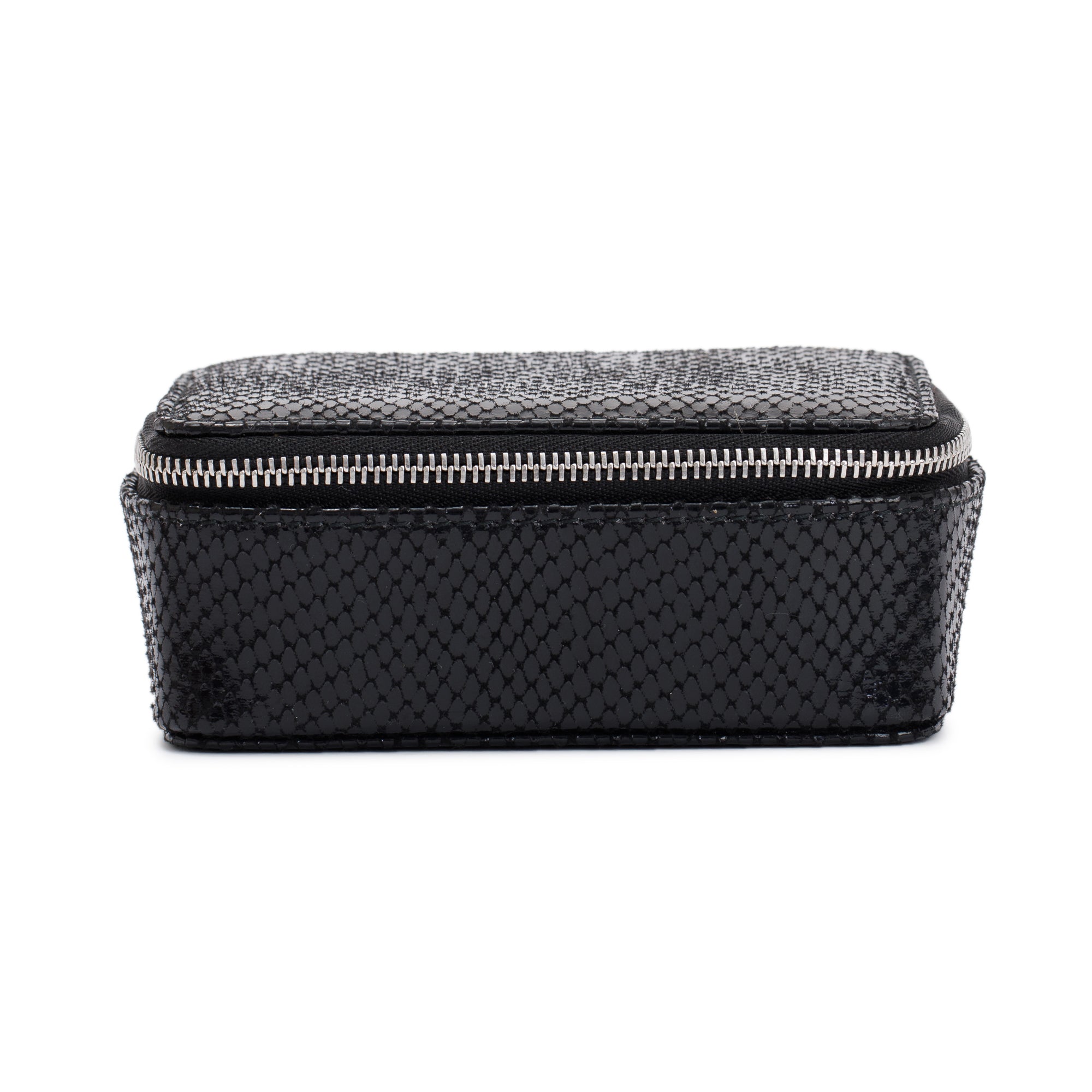Jimmy Choo Black Python Cosmetic Pouch