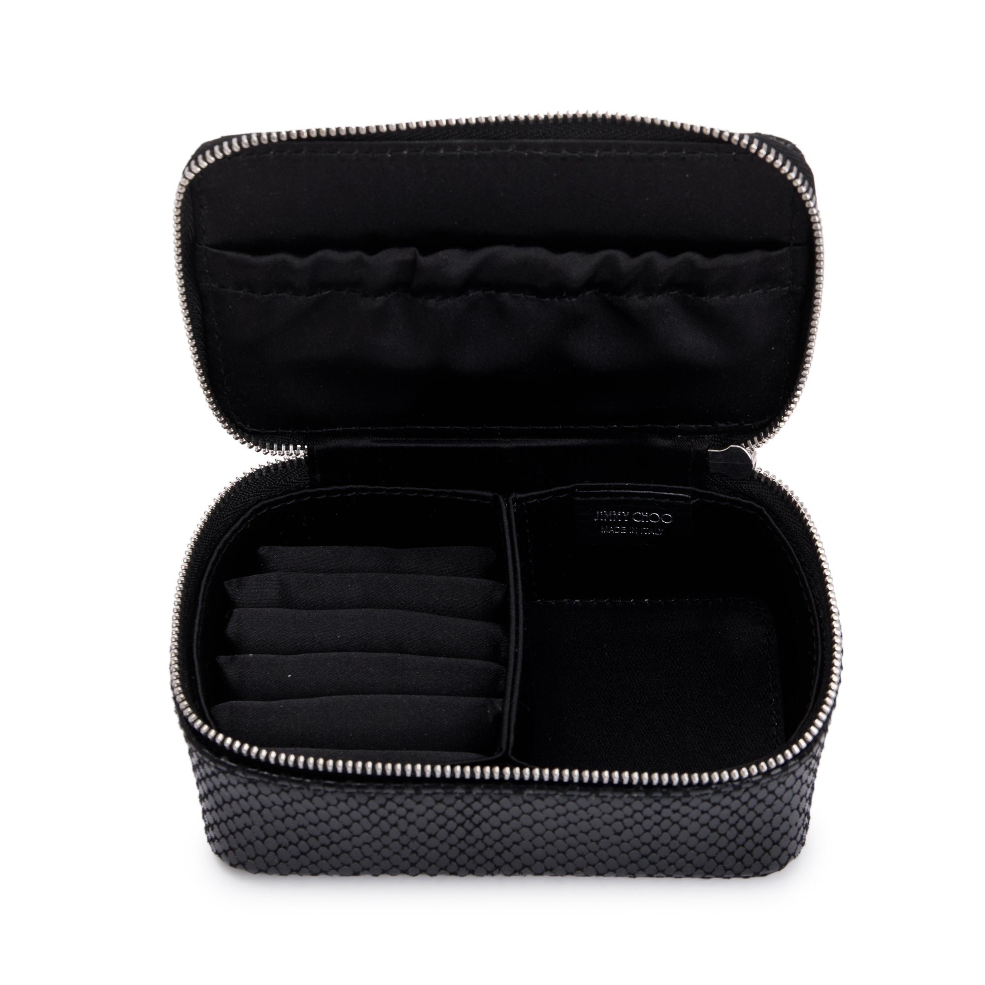 Jimmy Choo Black Python Cosmetic Pouch