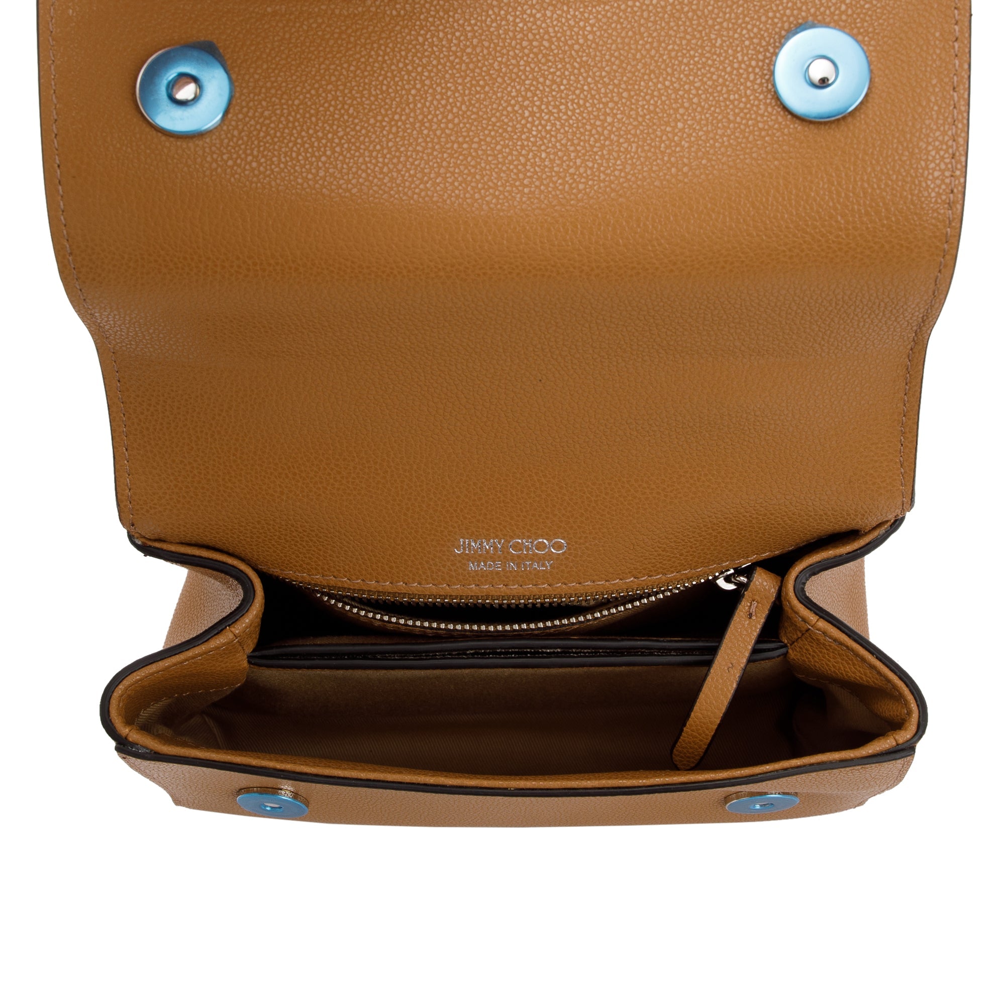 Jimmy Choo Brown Calfskin Leather Small Cheri Top Handle Bag w/ Authenticity Card