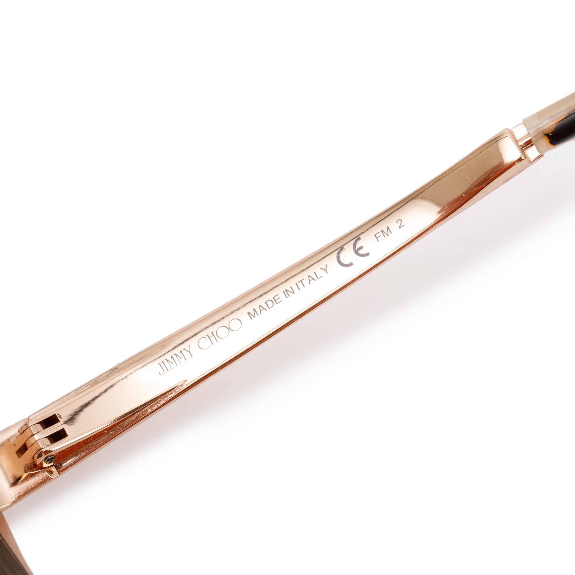 Jimmy Choo DOMI/S Leather Embossed Gradient Cat Eye Sunglasses w/ Case