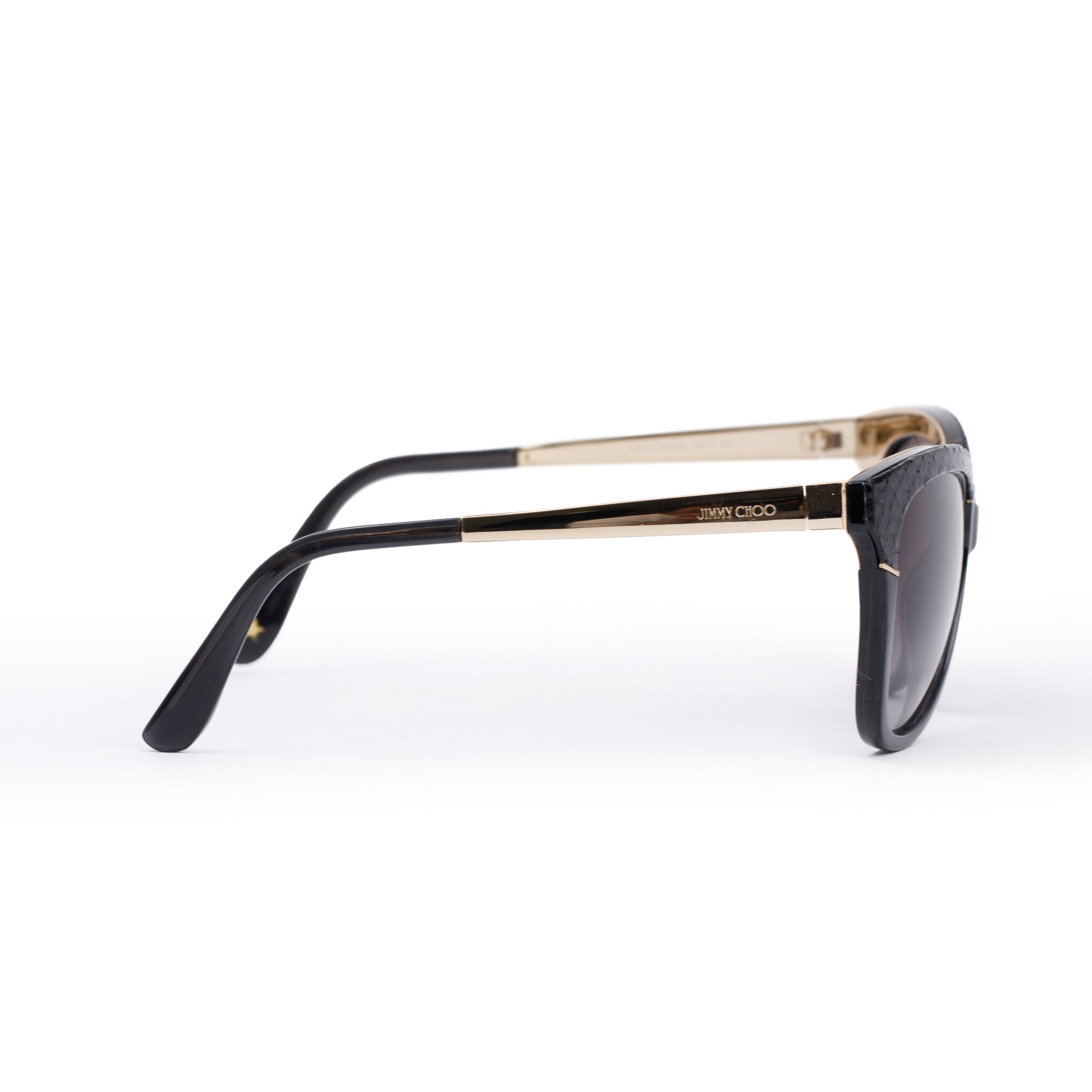 Jimmy Choo Ines/S Black Acetate Cat-Eye Sunglasses