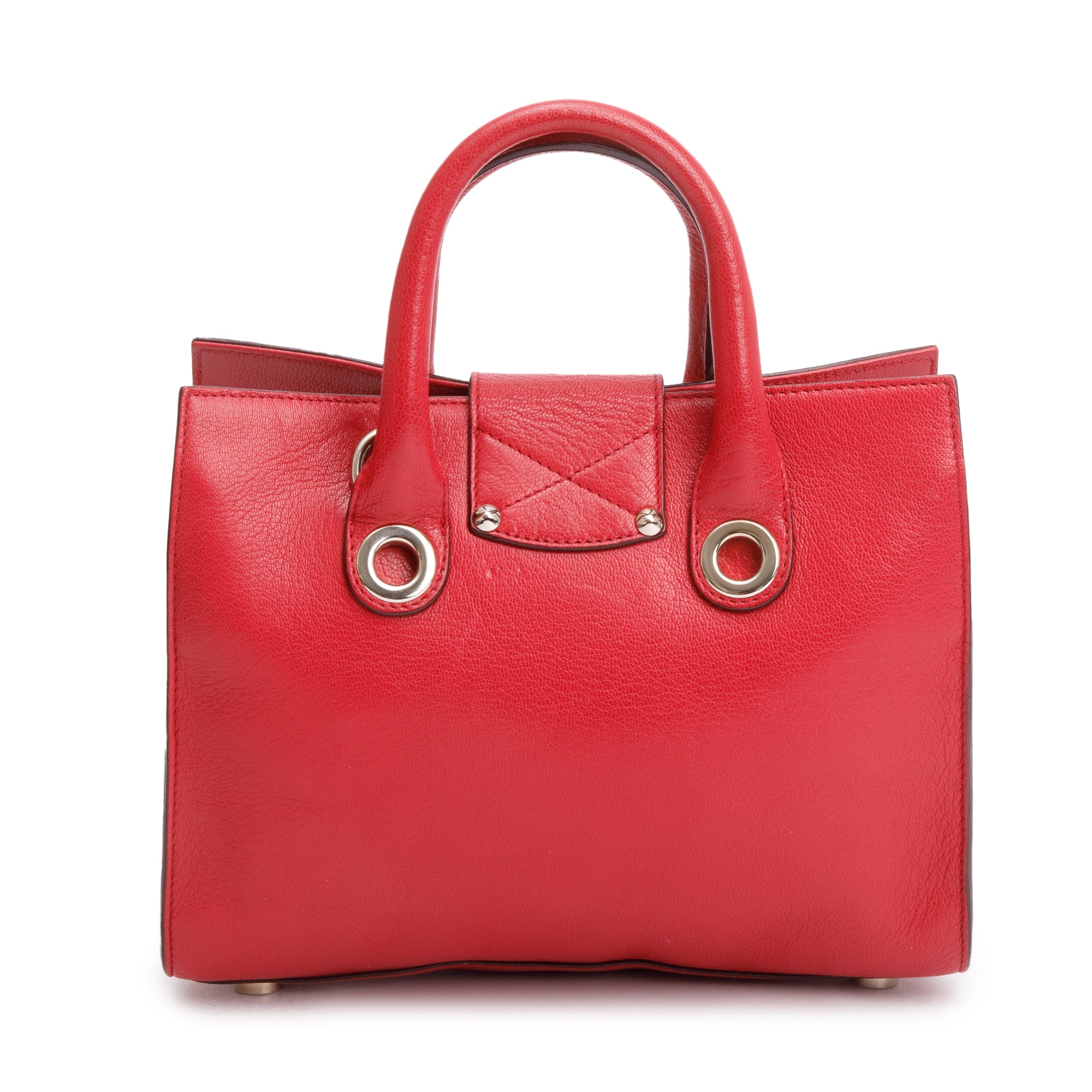 Jimmy Choo Red Calfskin Leather Riley Tote w/ Strap