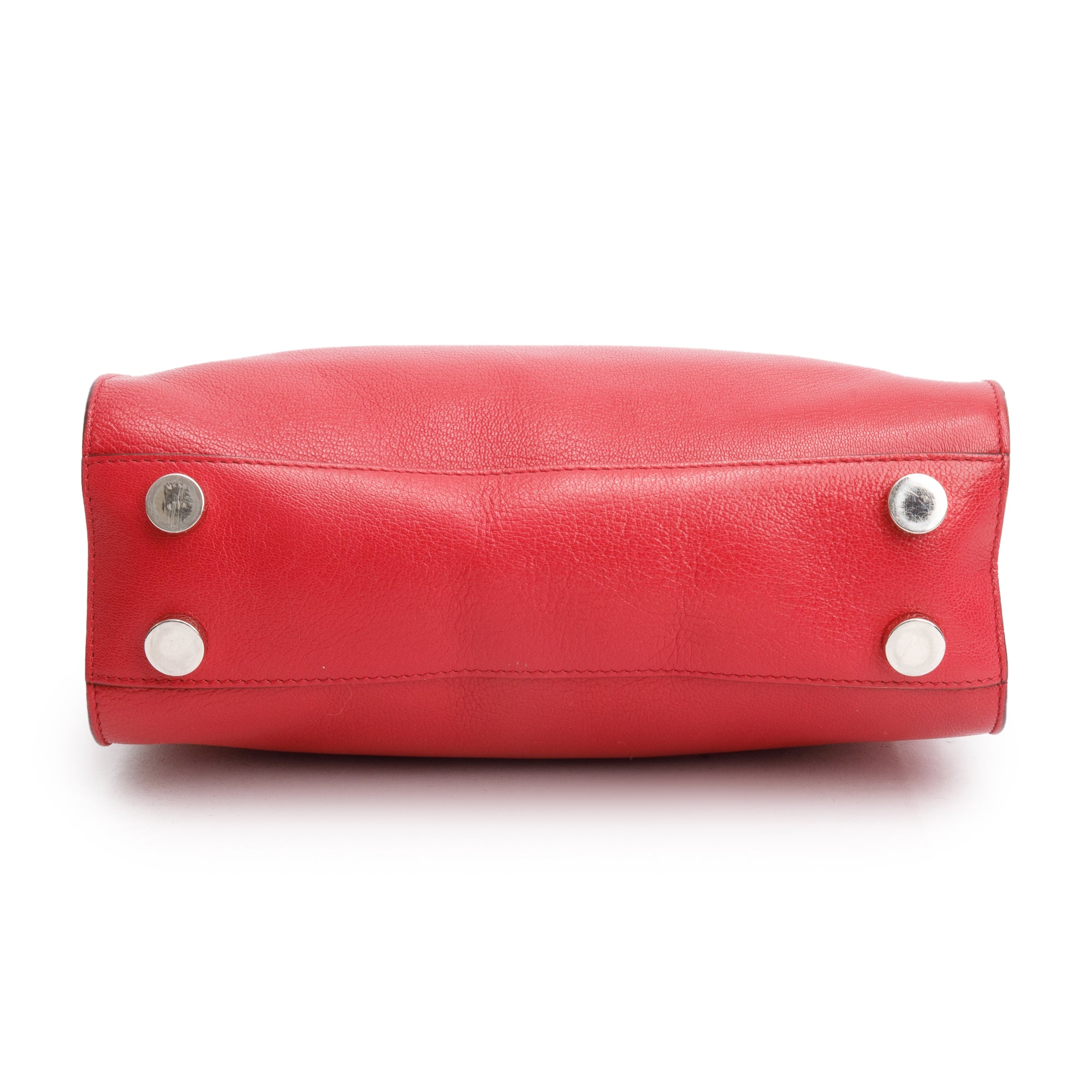 Jimmy Choo Red Calfskin Leather Riley Tote w/ Strap