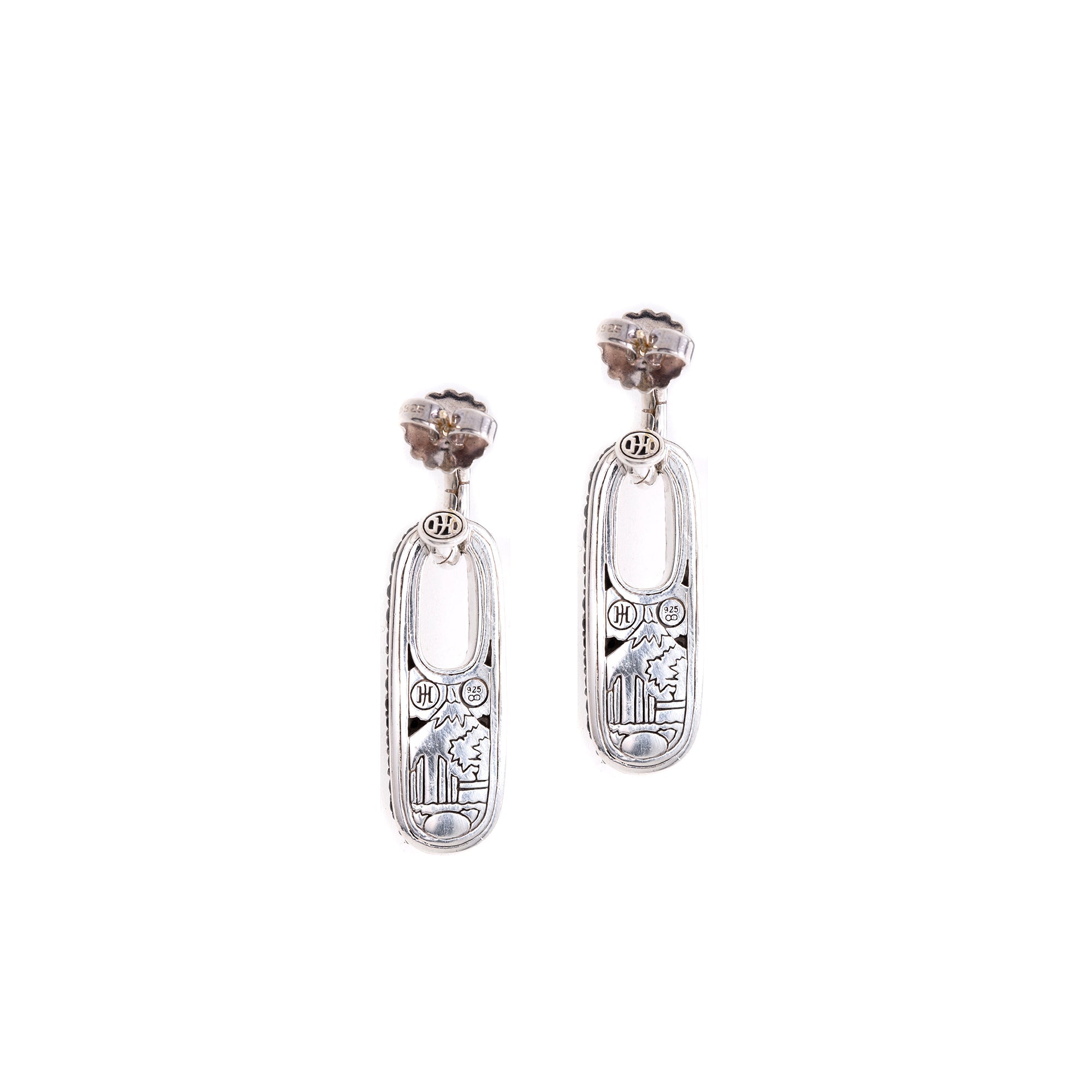 John Hardy Black Sapphire Drop Earrings